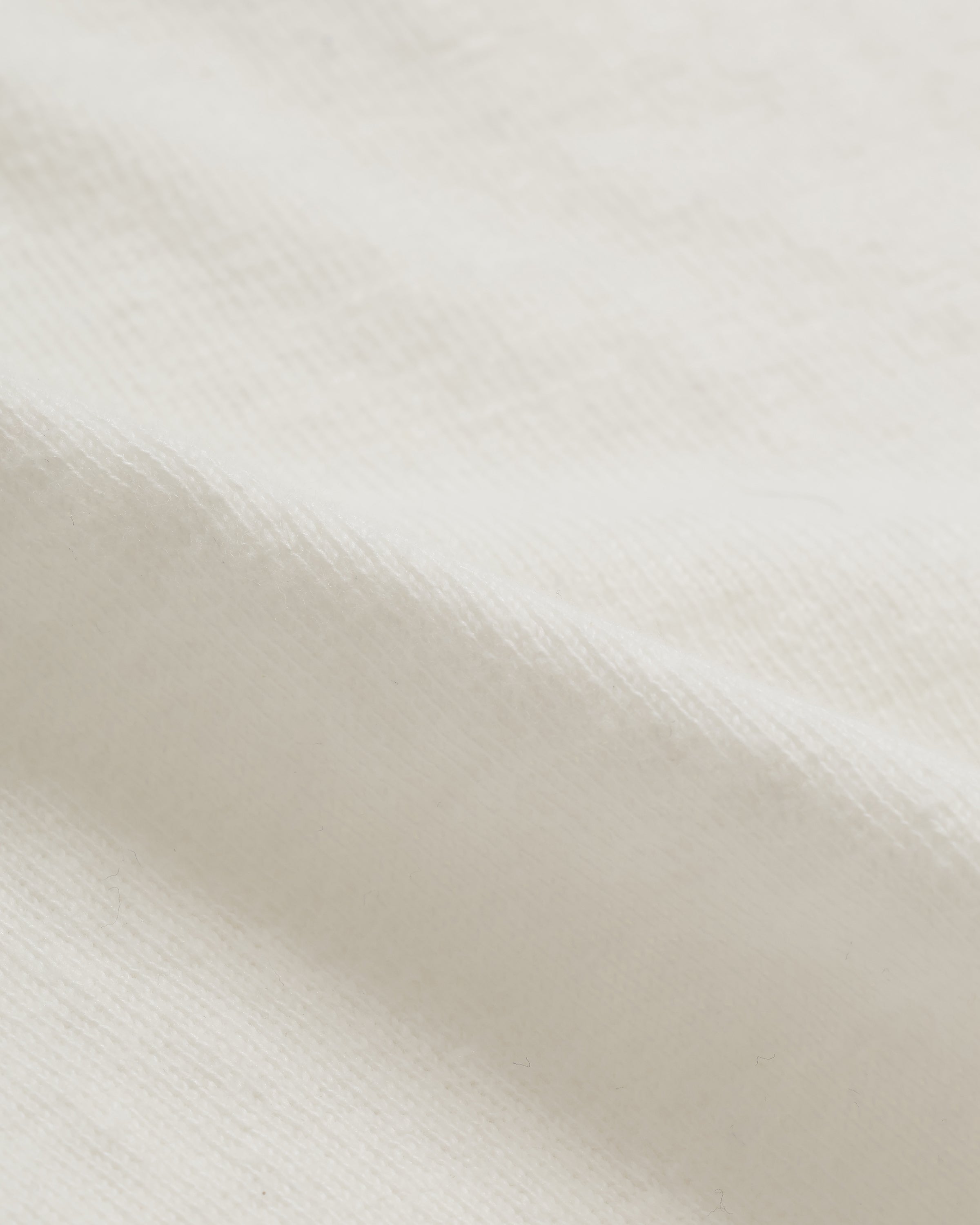 CREWNECK T-SHIRT - ELS RECYCLED COTTON SLUB  - WHITE