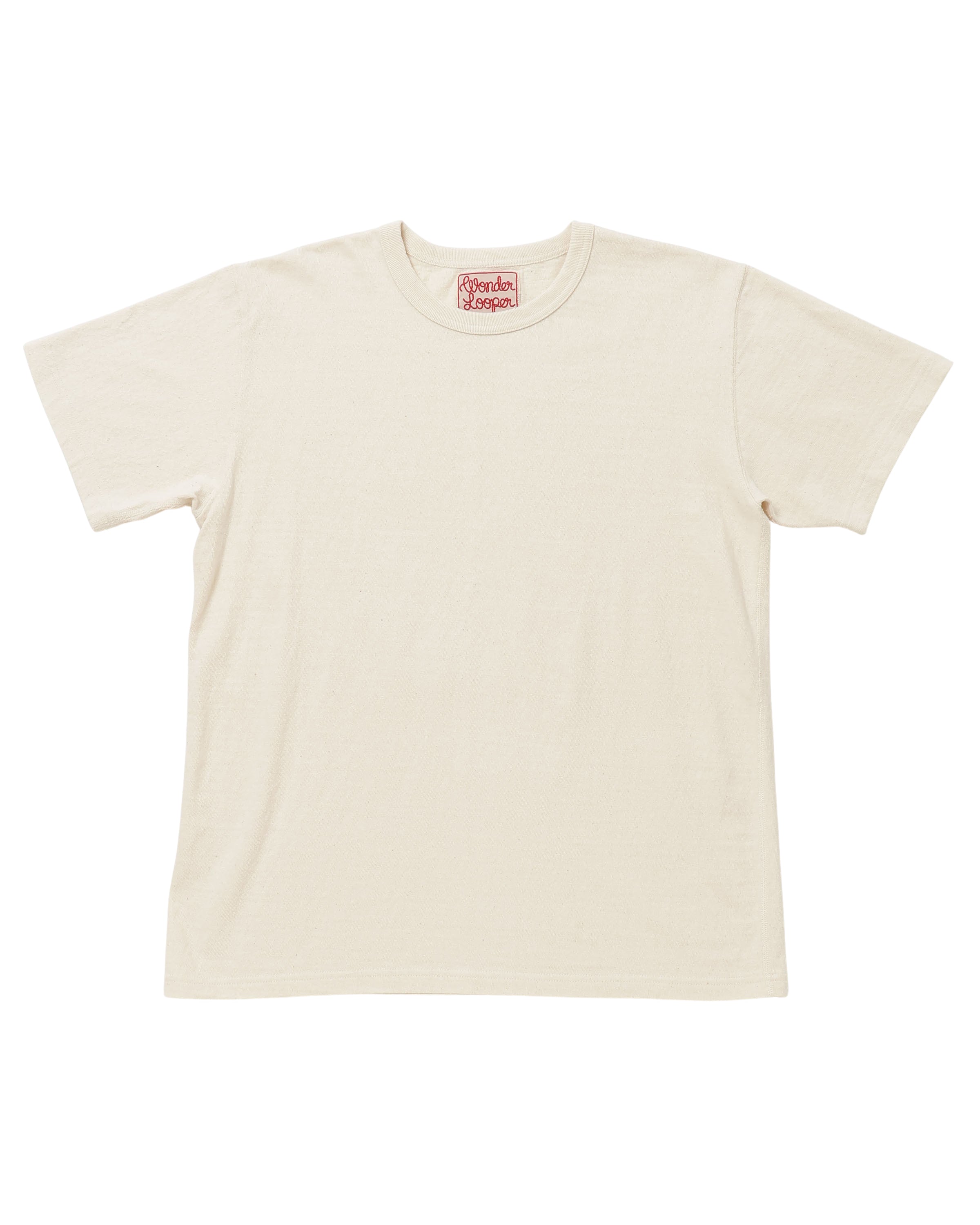 CREWNECK T-SHIRT - ELS RECYCLED COTTON SLUB  - ECRU