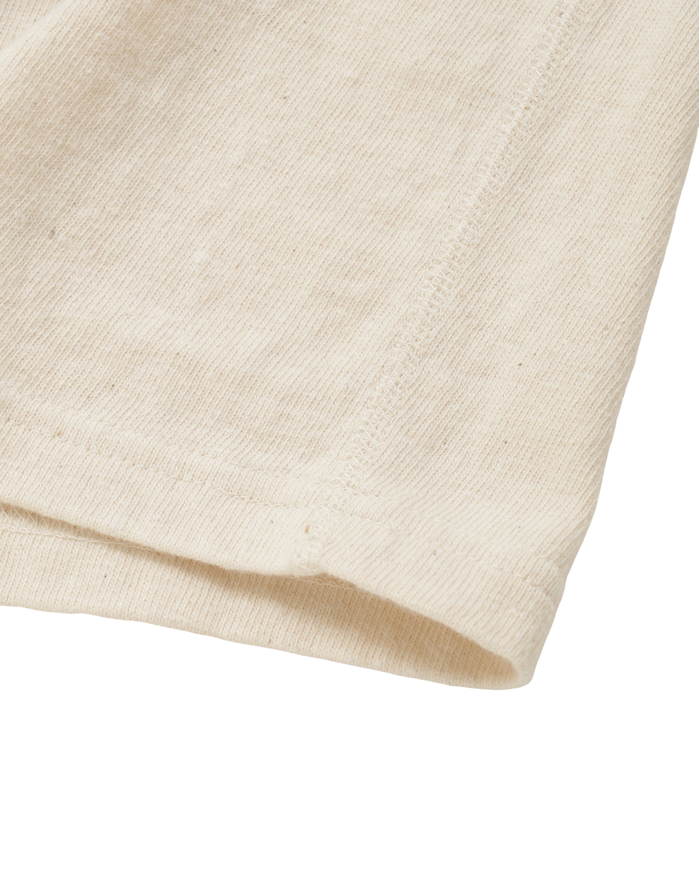 CREWNECK T-SHIRT - ELS RECYCLED COTTON SLUB  - ECRU