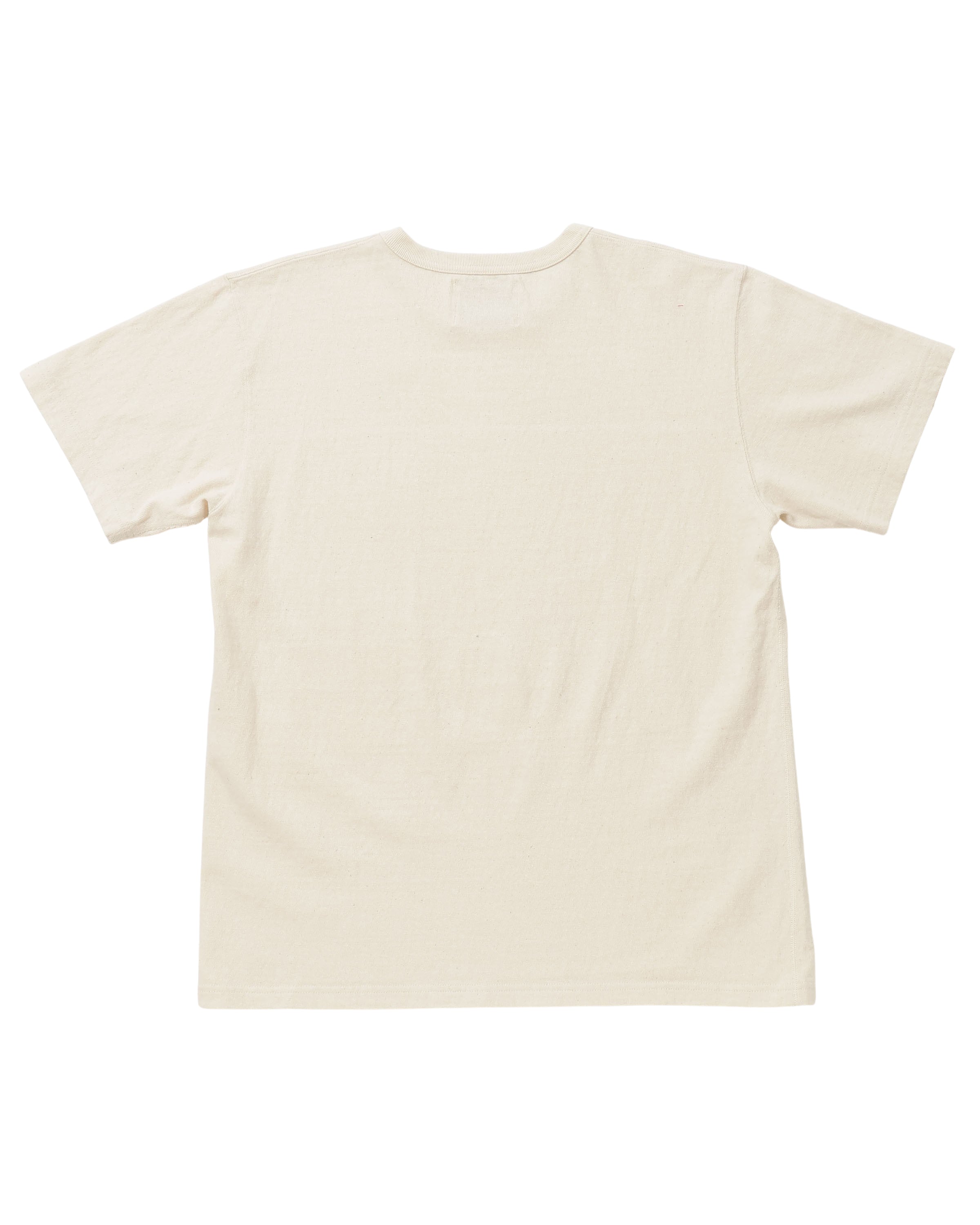 CREWNECK T-SHIRT - ELS RECYCLED COTTON SLUB  - ECRU