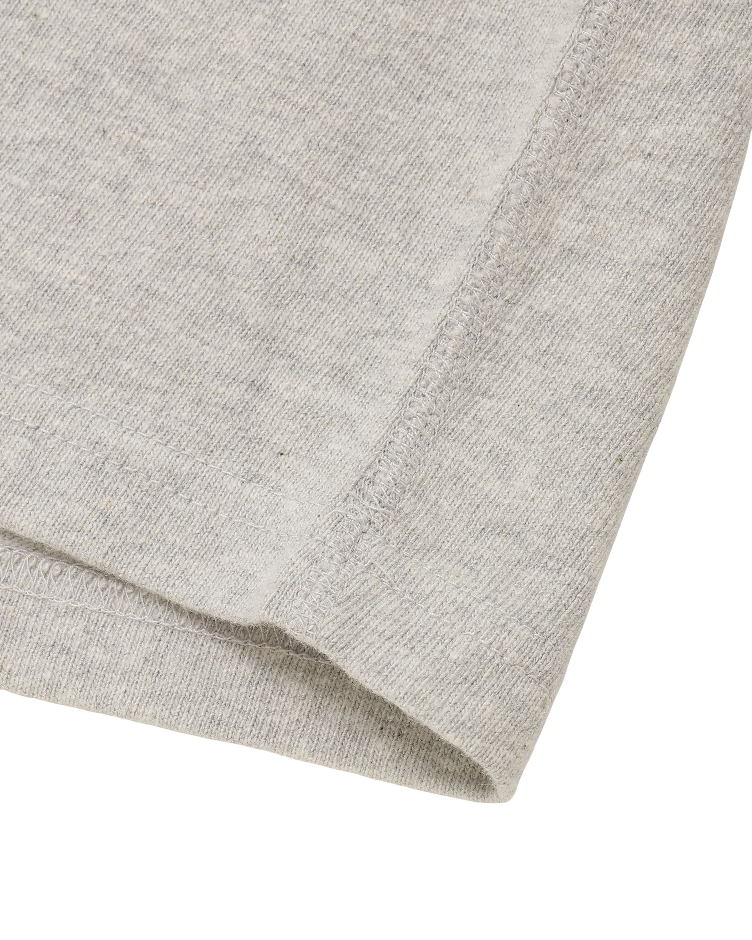 CREWNECK T-SHIRT - ELS RECYCLED COTTON SLUB - HEATHER GREY