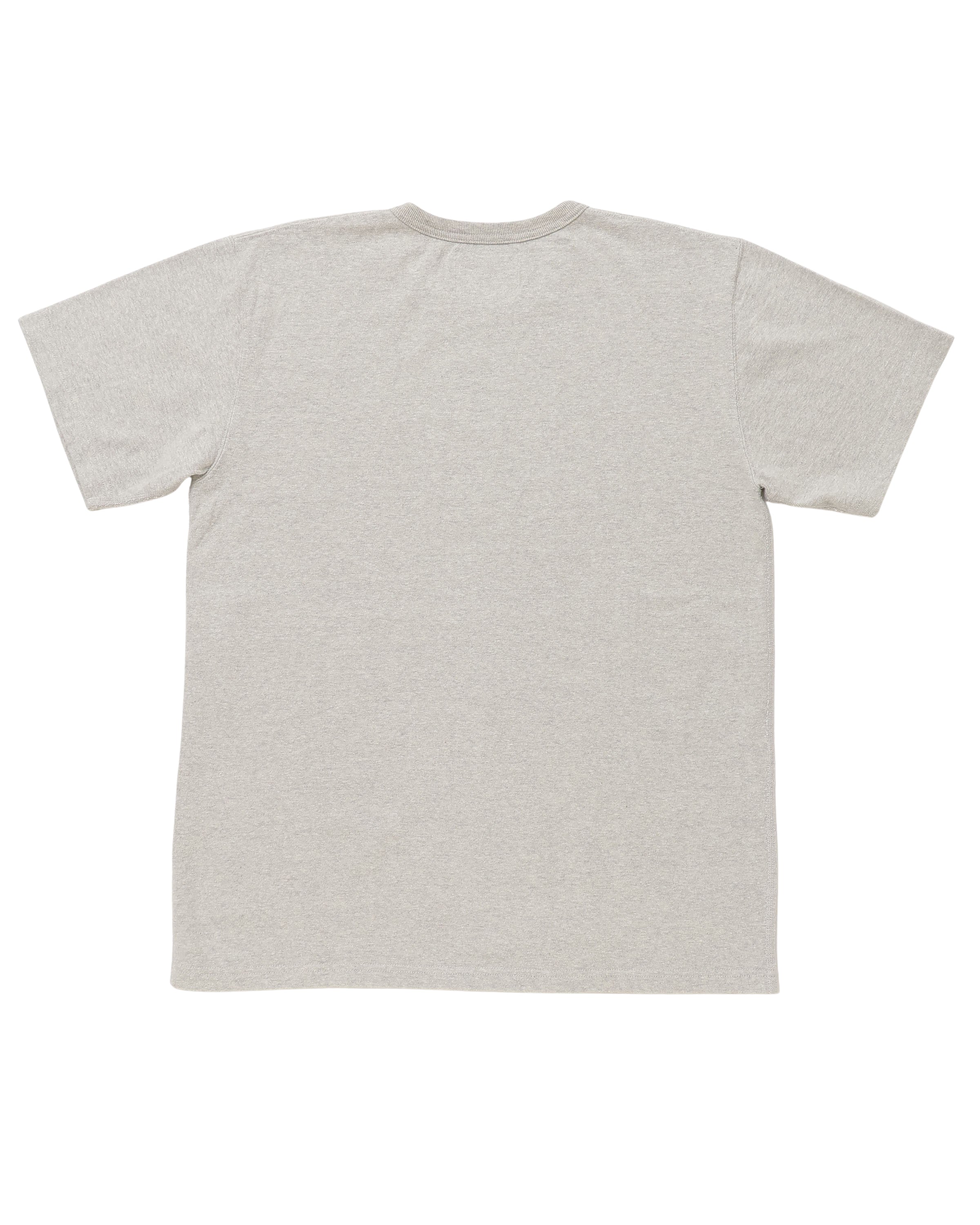 CREWNECK T-SHIRT - ELS RECYCLED COTTON SLUB - HEATHER GREY