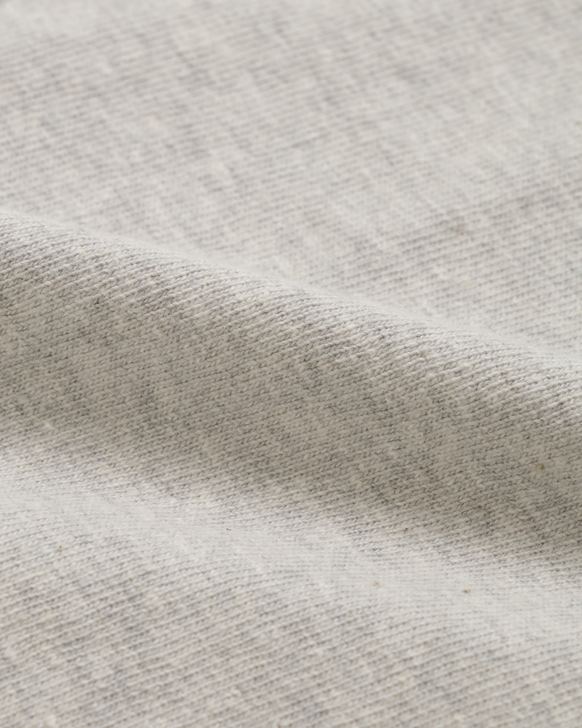 CREWNECK T-SHIRT - ELS RECYCLED COTTON SLUB - HEATHER GREY