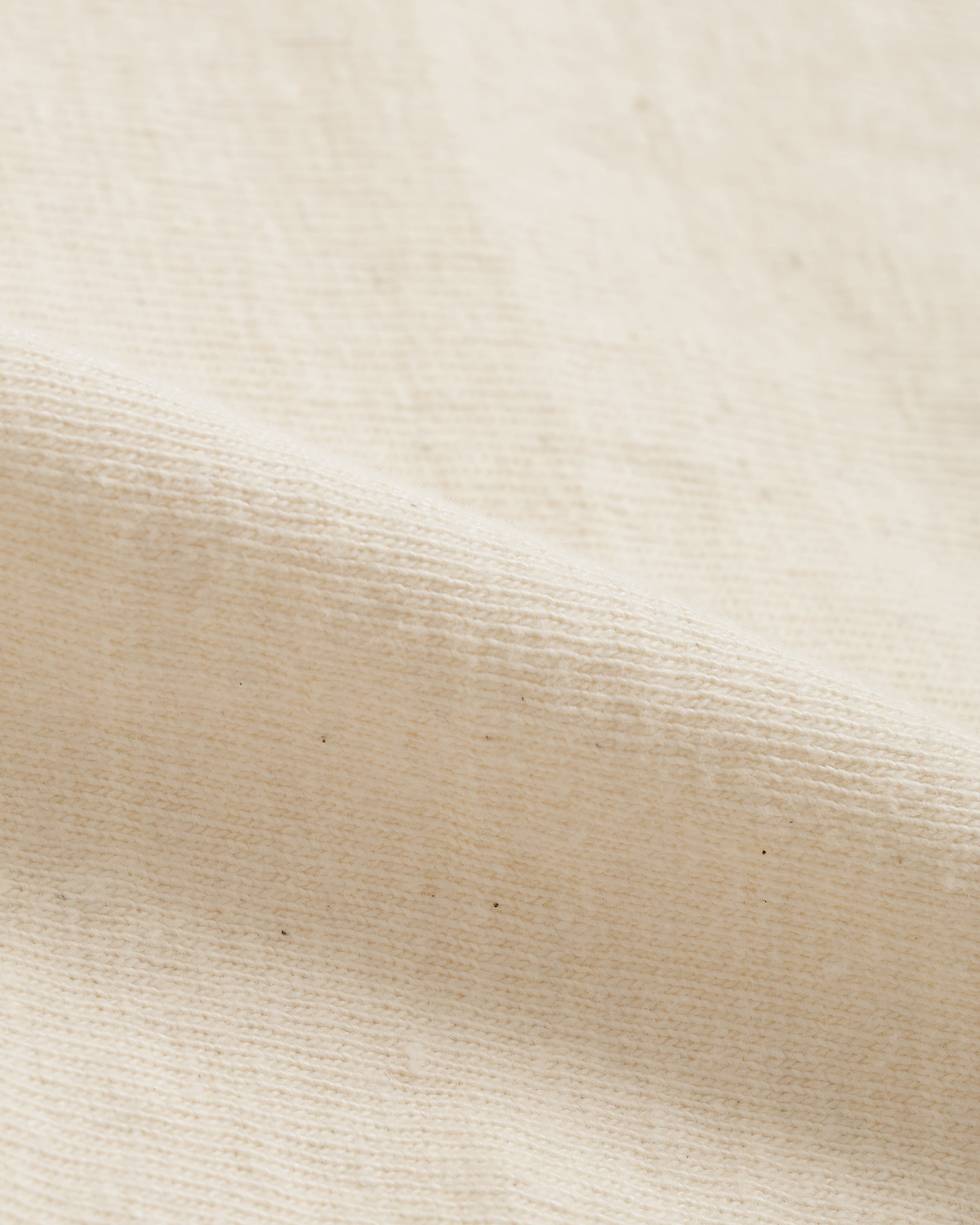 CREWNECK T-SHIRT - ELS RECYCLED COTTON SLUB  - ECRU