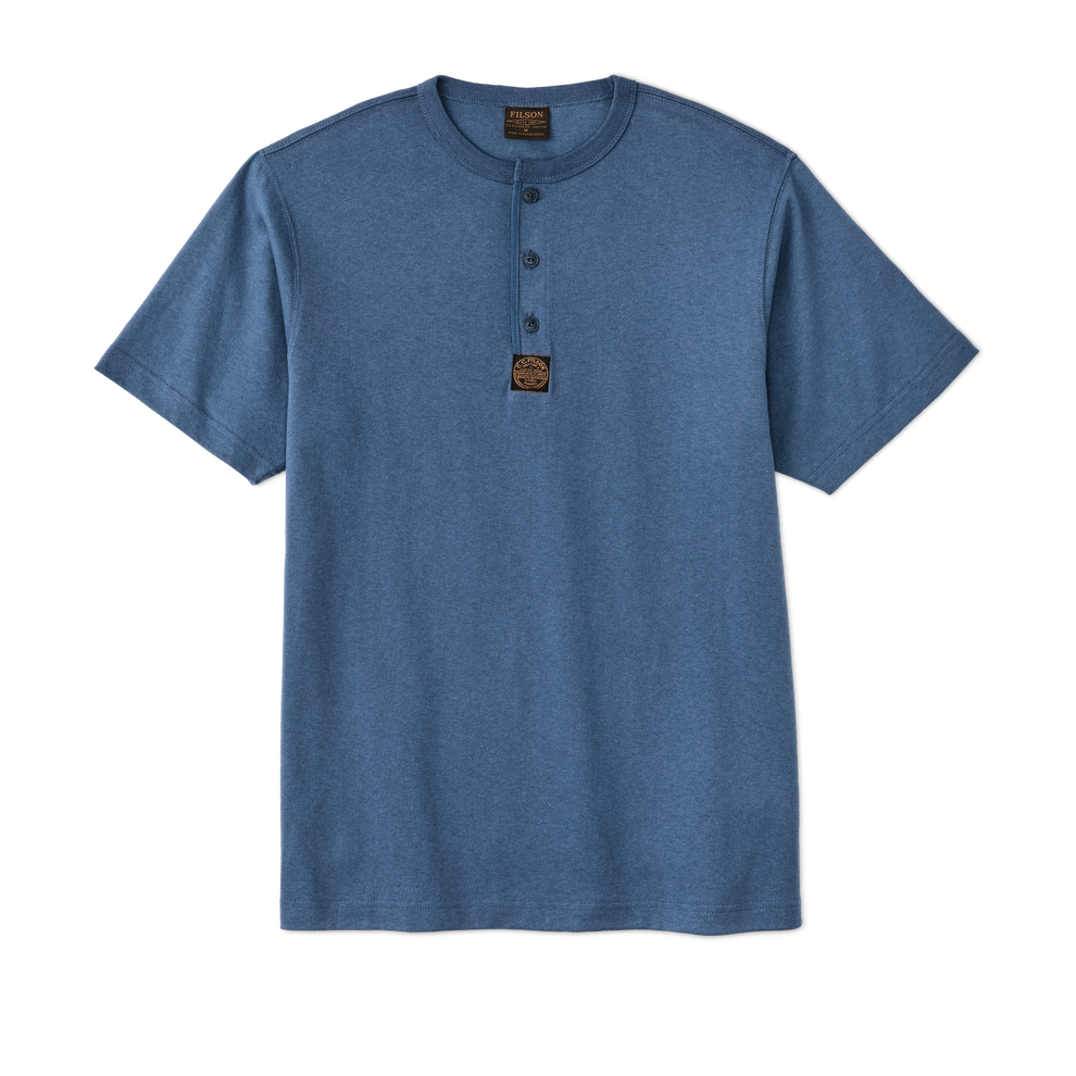 FRONTIER HENLEY T-SHIRT - LIGHT BLUE