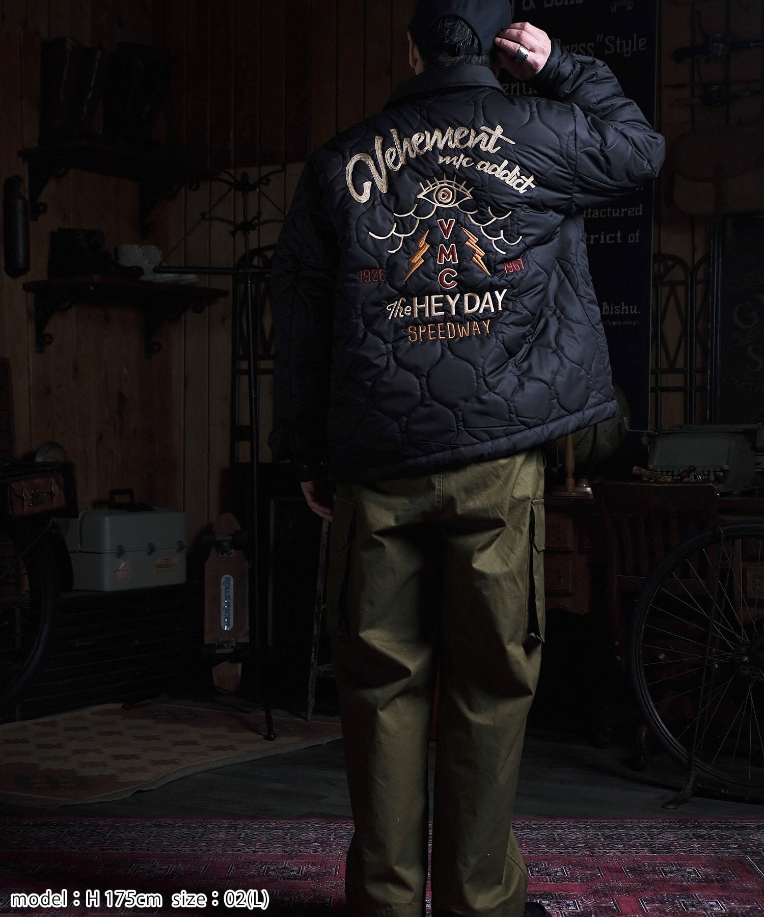 GS2529973 VMC QUILTED COACH JACKET - BLACK