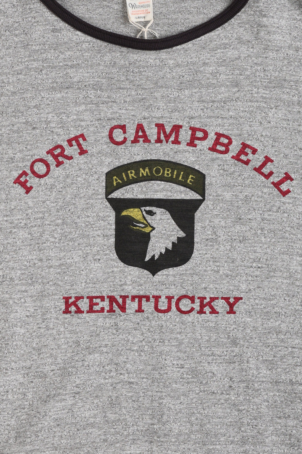 4059 RINGER TEE FORT CAMPBELL - HEATHER GRAY/BLACK