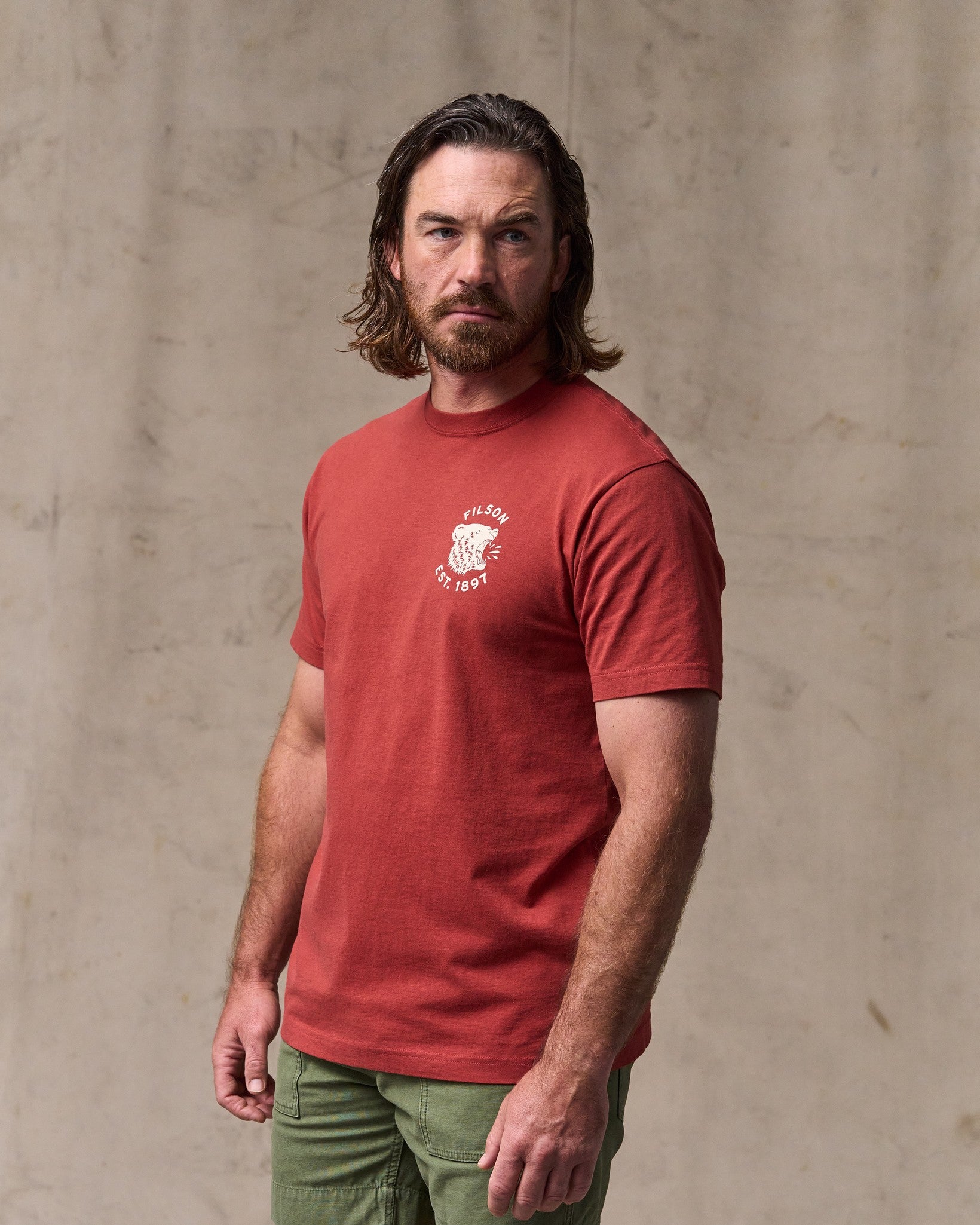 BEAR GRAPHIC T-SHIRT - CHILI OIL