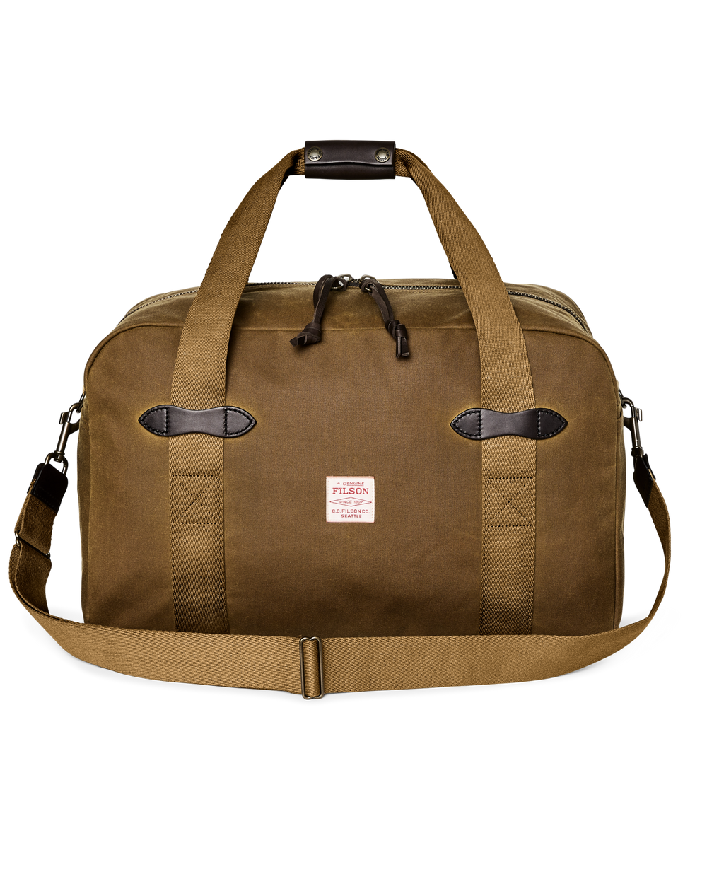 MEDIUM TIN CLOTH DUFFLE BAG - DARK TAN