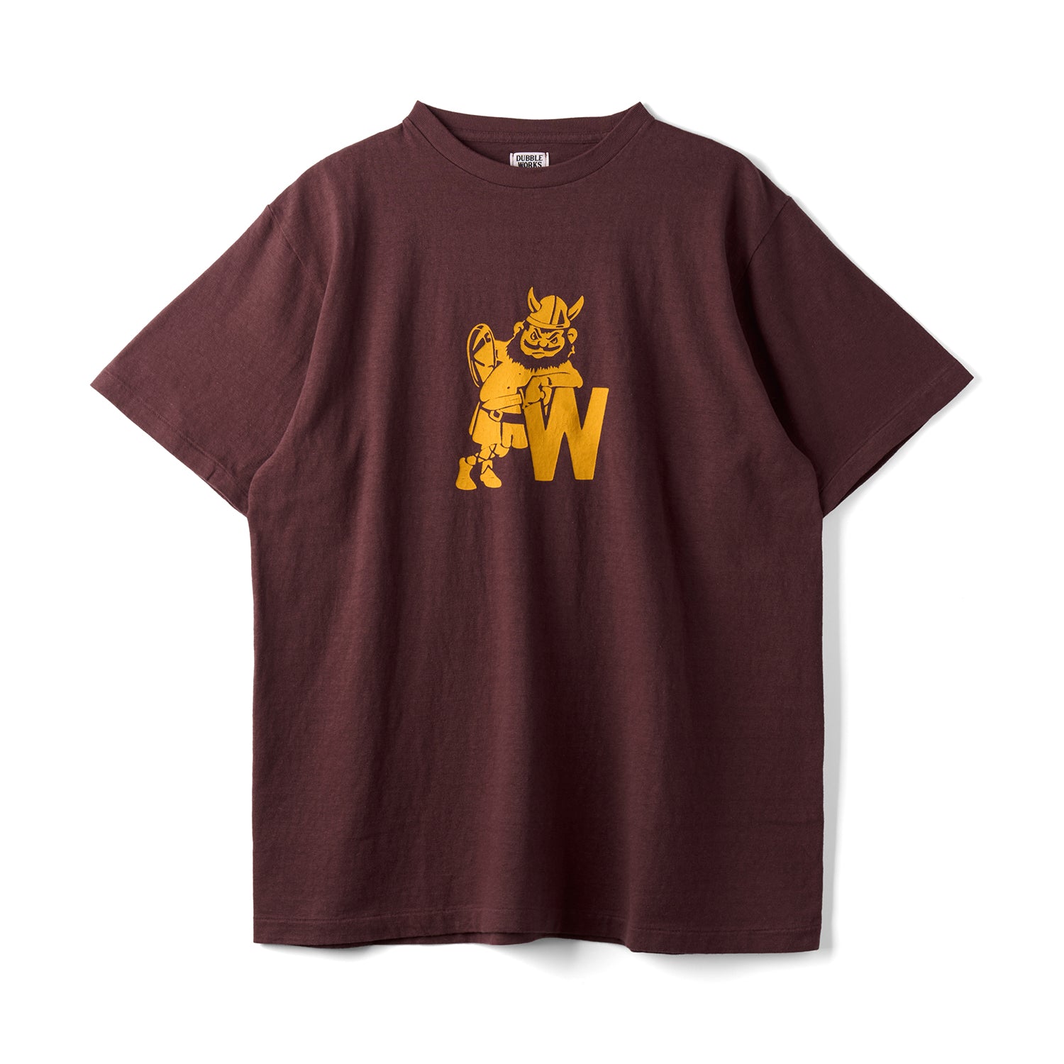 33005-02 Printed Tee "W" - BORDEAUX