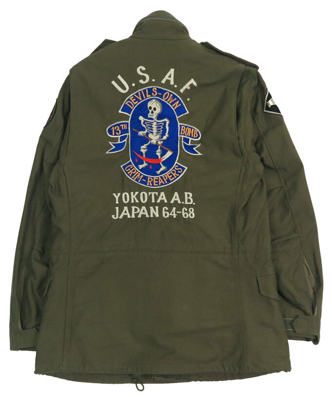 BR15804 TYPE M-65 13th BOMB. SQ. "GRIM REAPERS" - OLIVE DRAB