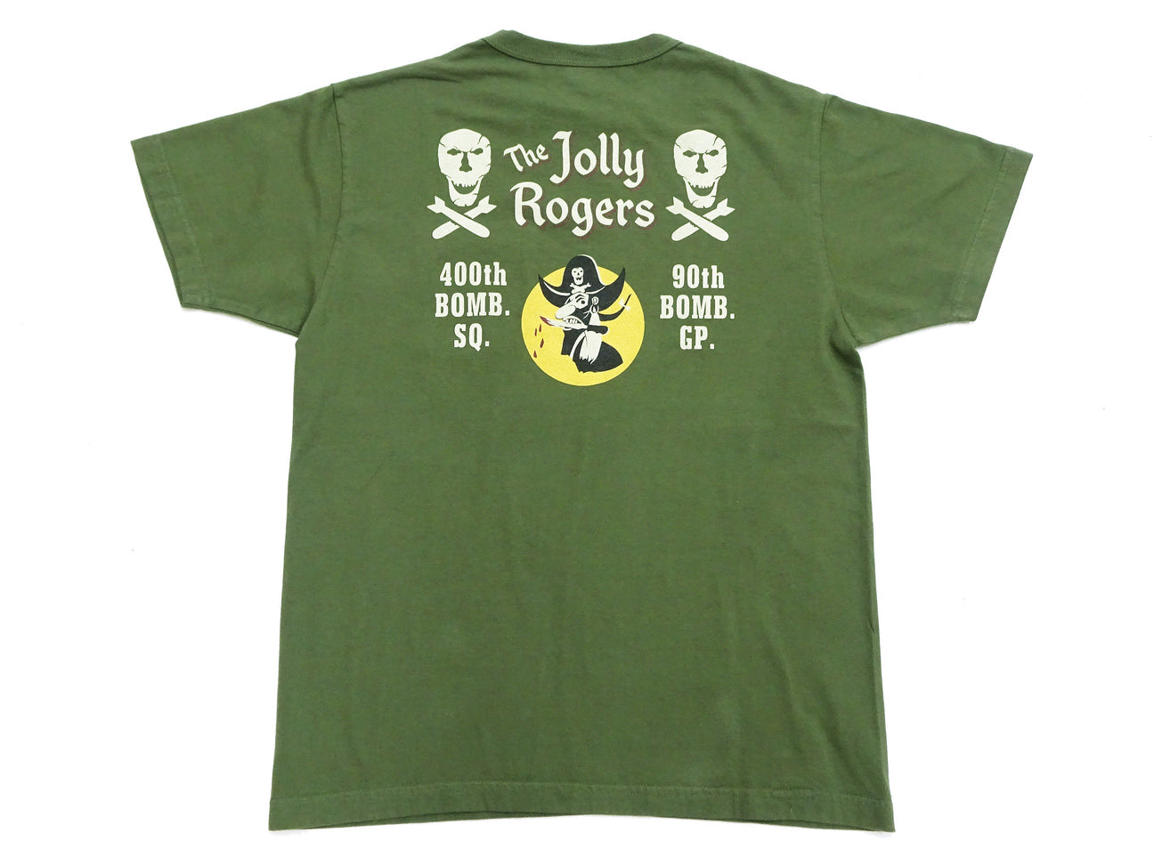 BR79711 S/S POCKET T-SHIRT JOLLY ROGERS - OLIVE