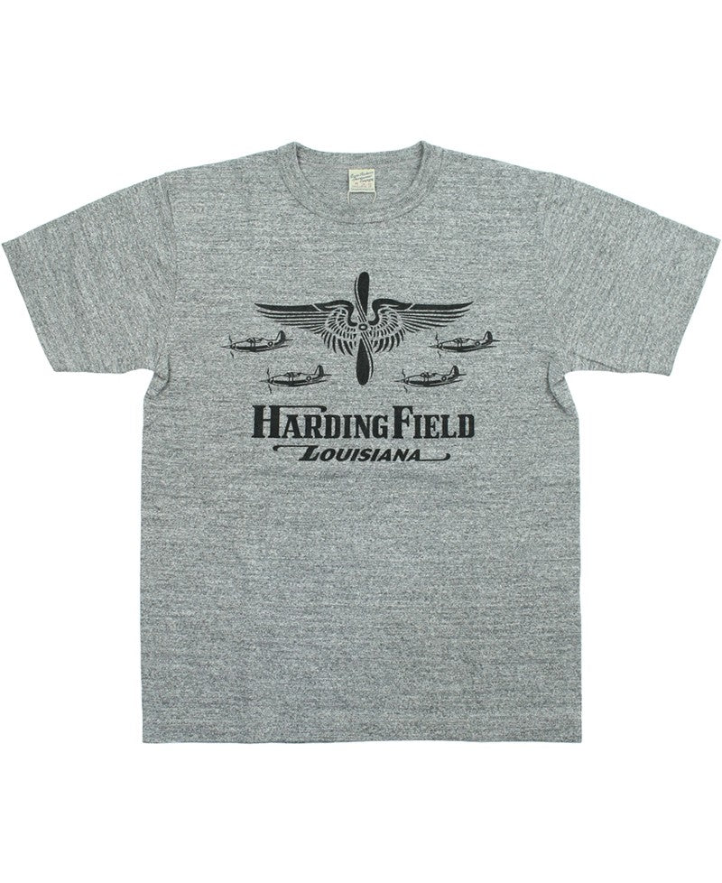 BR79726 SLUB YARN T-SHIRT - USAAF HARDING FIELD - H.GRAY