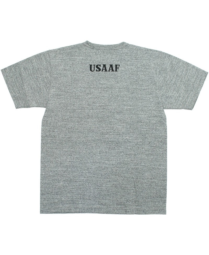 BR79726 SLUB YARN T-SHIRT - USAAF HARDING FIELD - H.GRAY