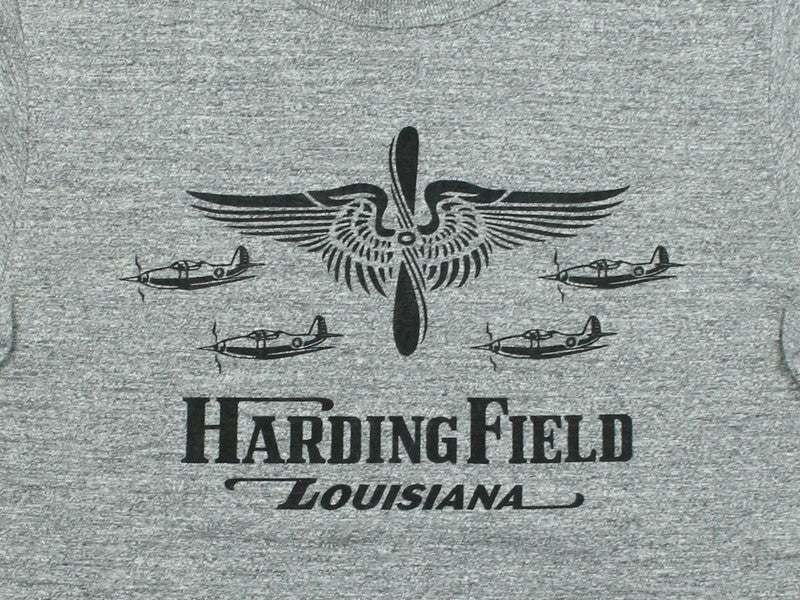 BR79726 SLUB YARN T-SHIRT - USAAF HARDING FIELD - H.GRAY