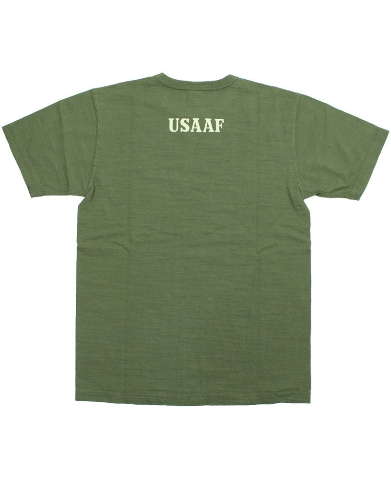 BR79726 SLUB YARN T-SHIRT - USAAF HARDING FIELD - OLIVE