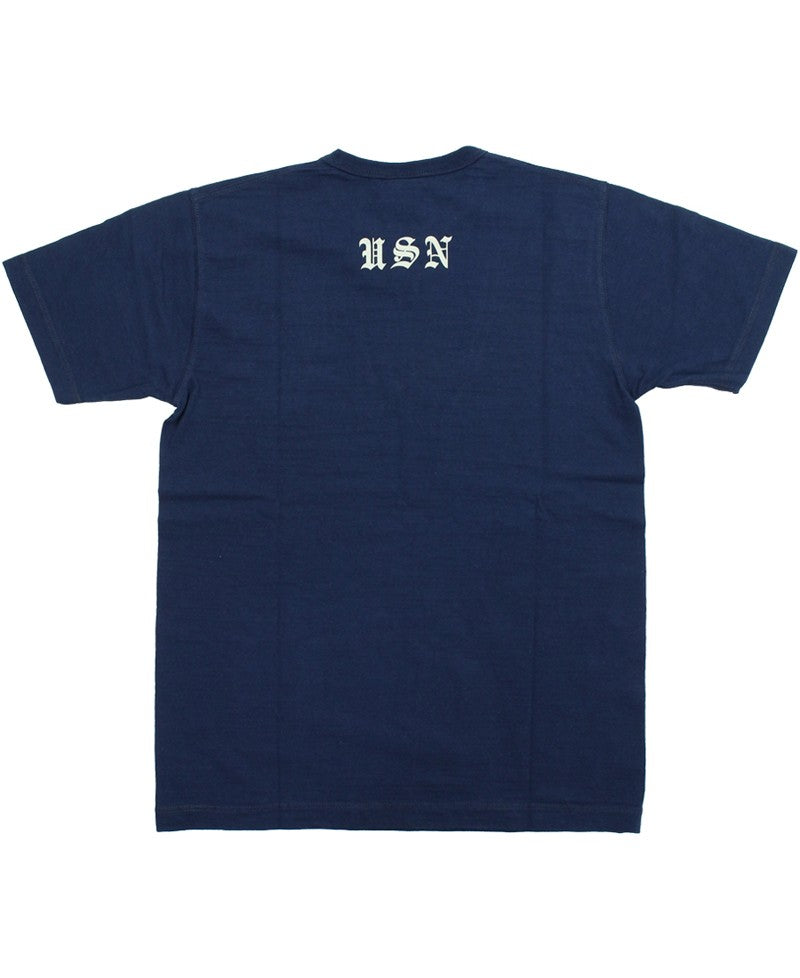 BR79727 SLUB YARN T-SHIRT - U.S. NAVY GREAT LAKES - NAVY