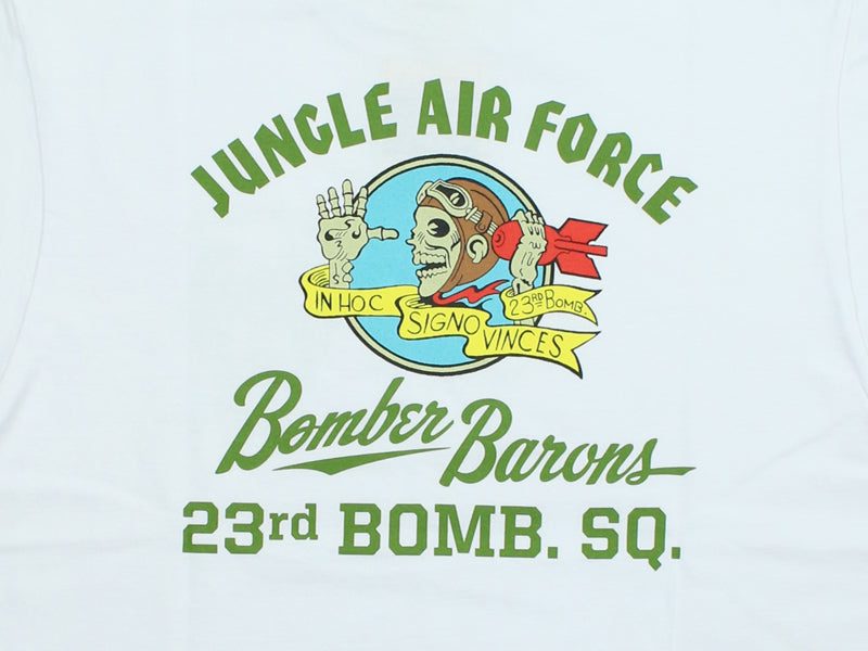 BR79778 S/S T-SHIRT 23rd BOMB. SQ. BOMBER BARONS - WHITE