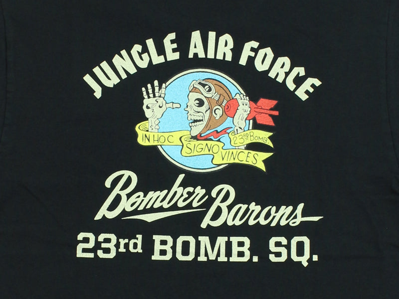 BR79778 S/S T-SHIRT 23rd BOMB. SQ. BOMBER BARONS - BLACK