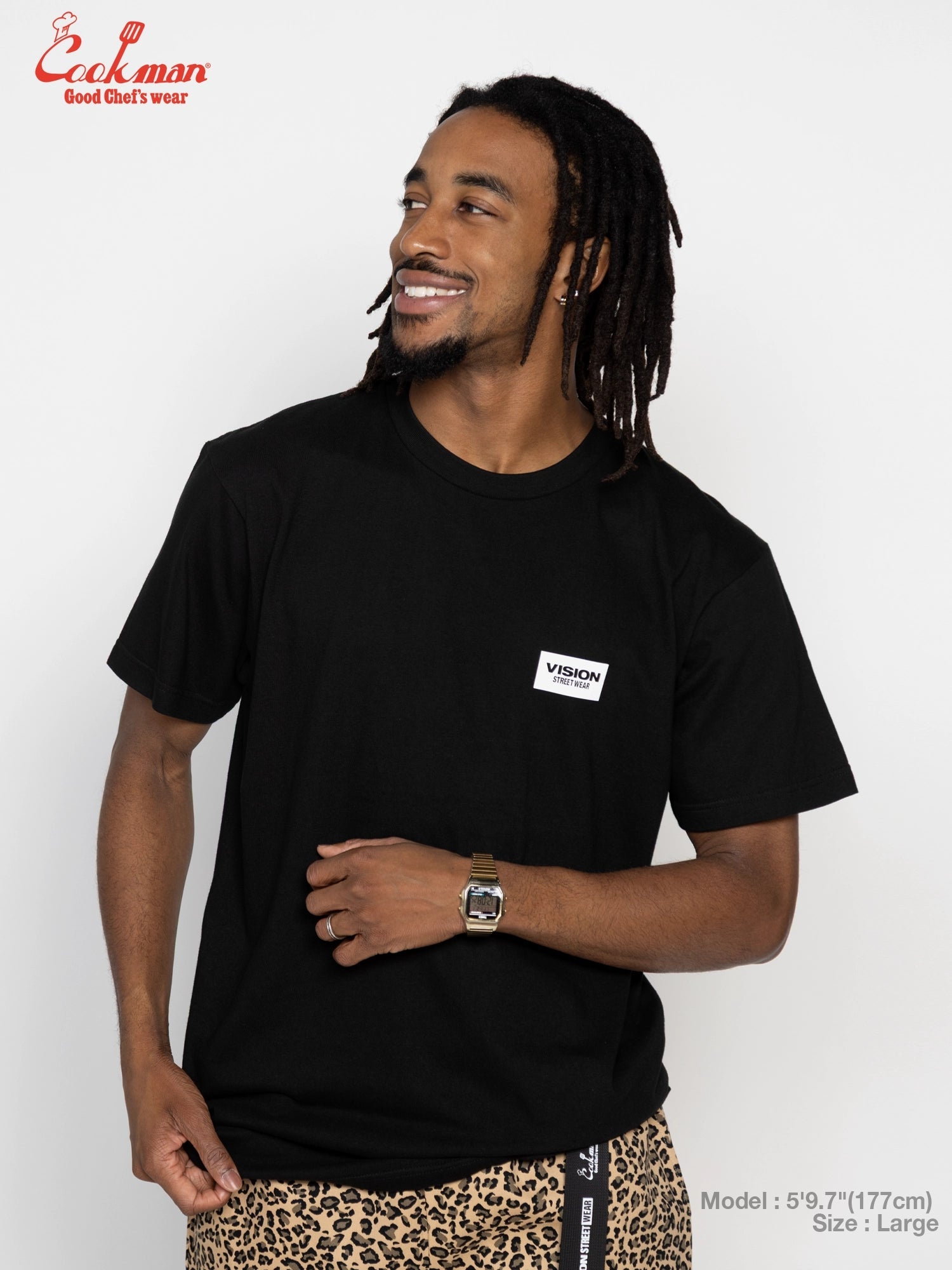 VISION LOGO TEE S/S - BLACK
