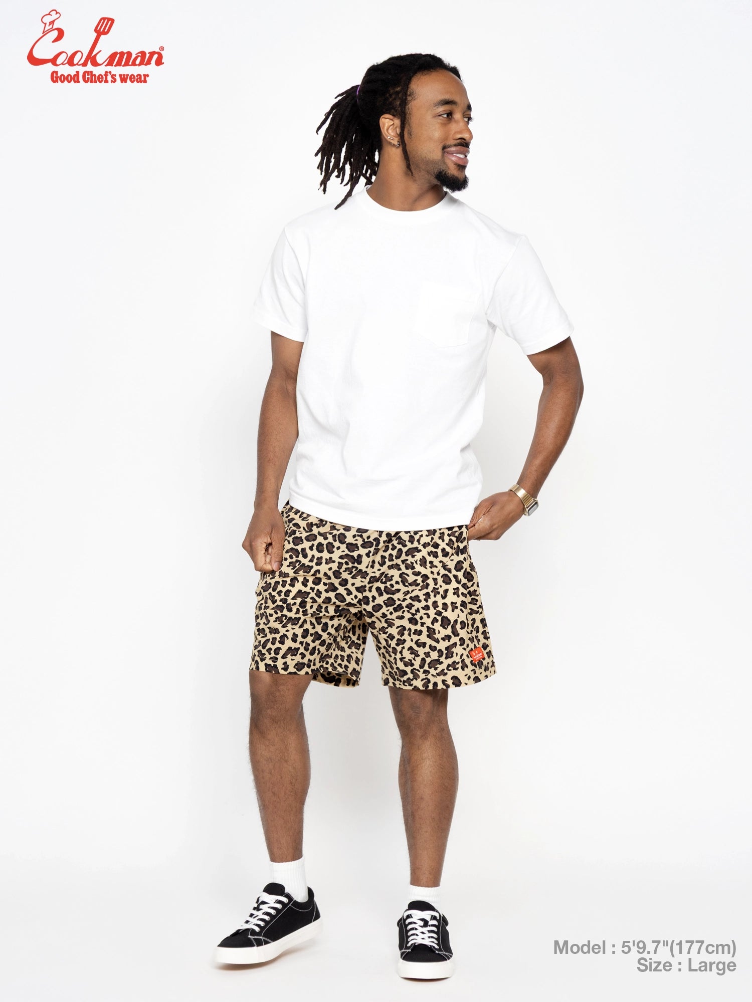 CHEF SHORT PANTS LIGHT LEOPARD - BEIGE