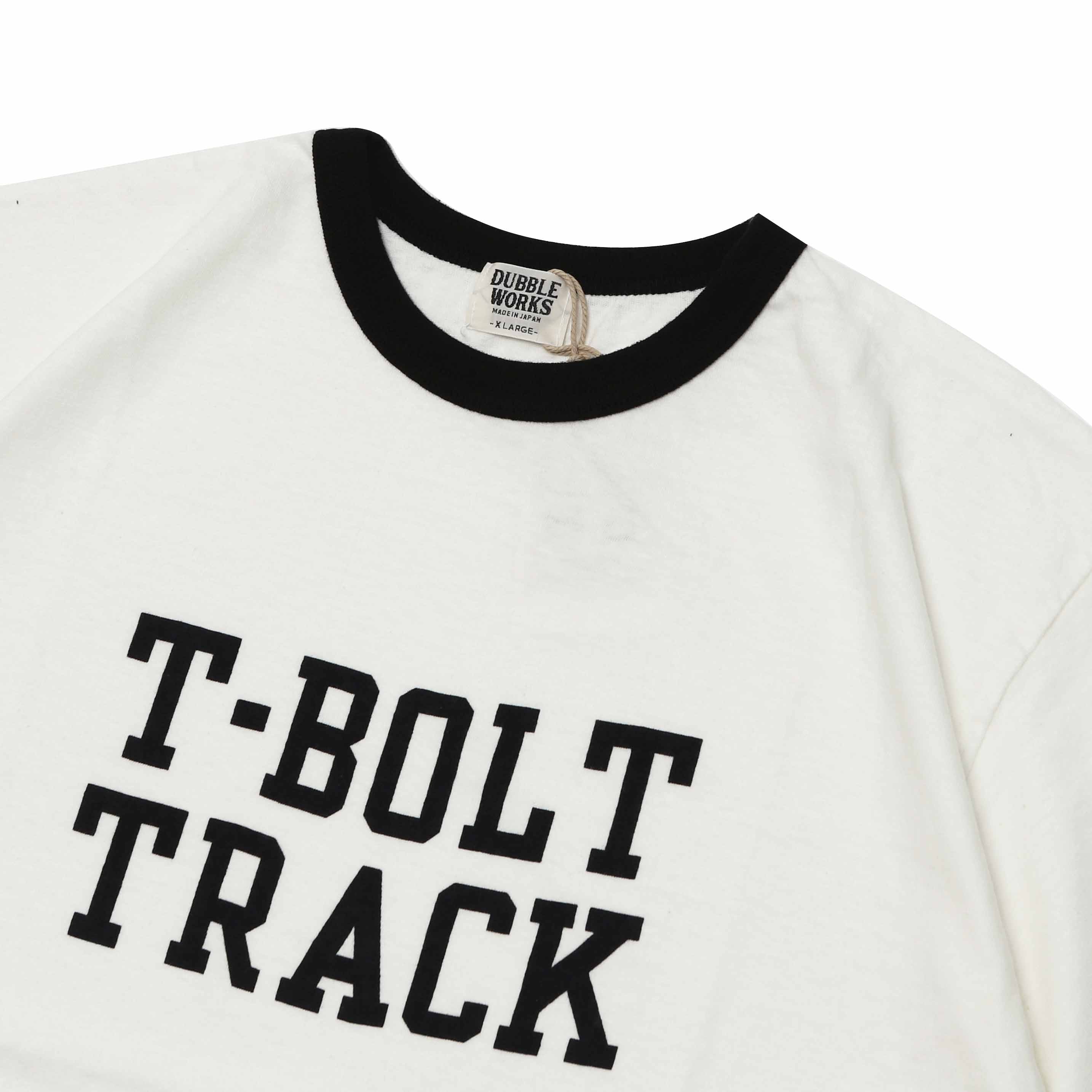 34006-01 Ringer Tee "T-BOLT TRACK" - OFF WHITE X BLACK