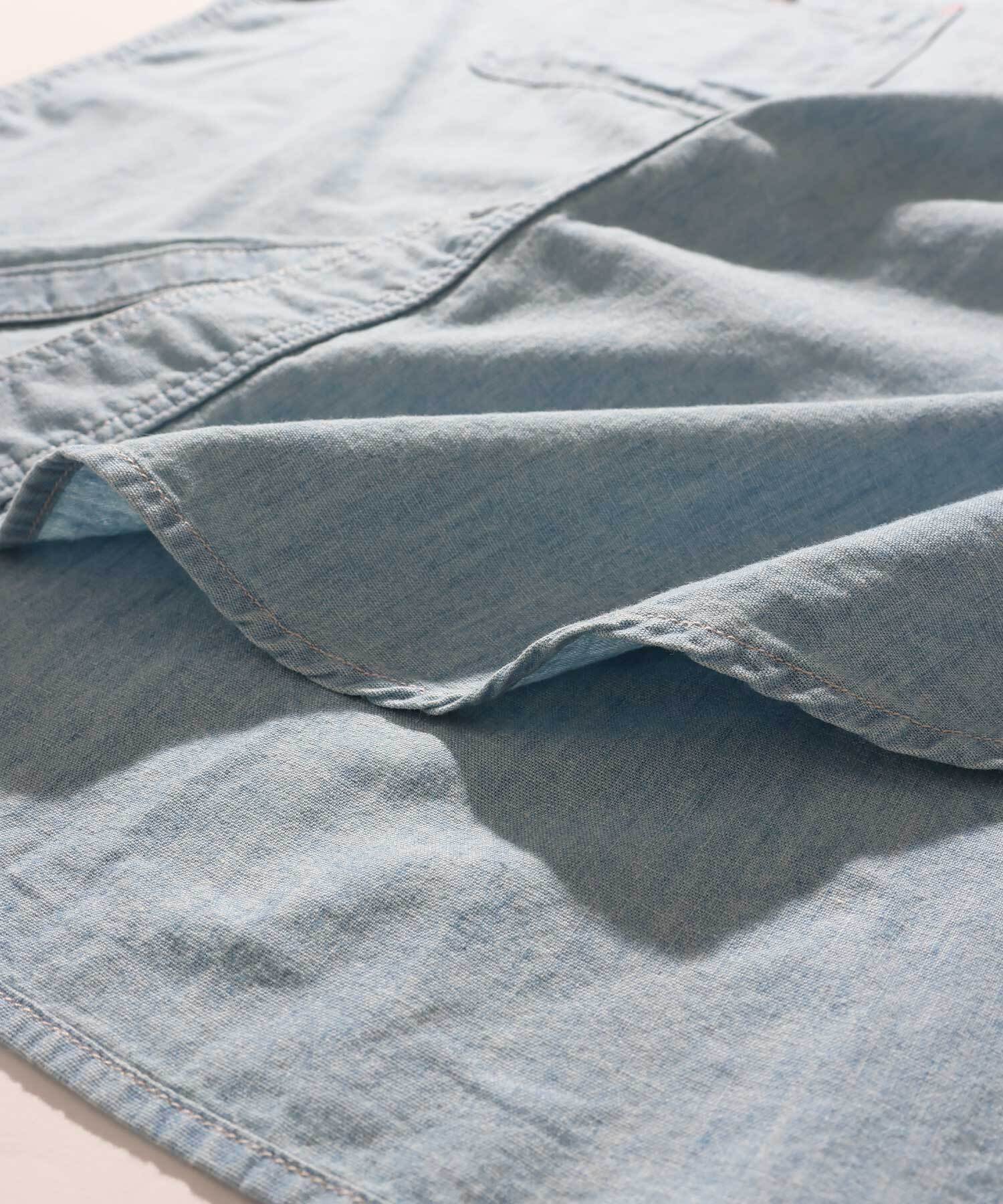 GS2529920A 5OZ CHAMBRAY WORK L/S(USED) - BLUE2