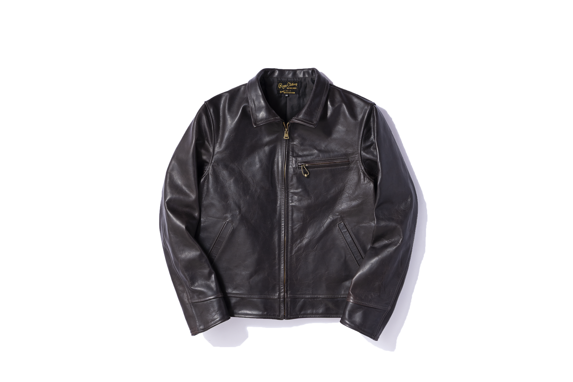 KZ-01 Leather Sports Jacket - BLACK