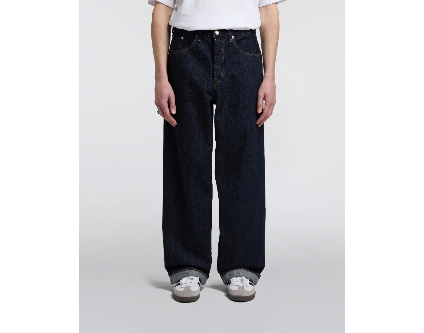 EEU05-200 WIDE PANT - BLUE RINSED