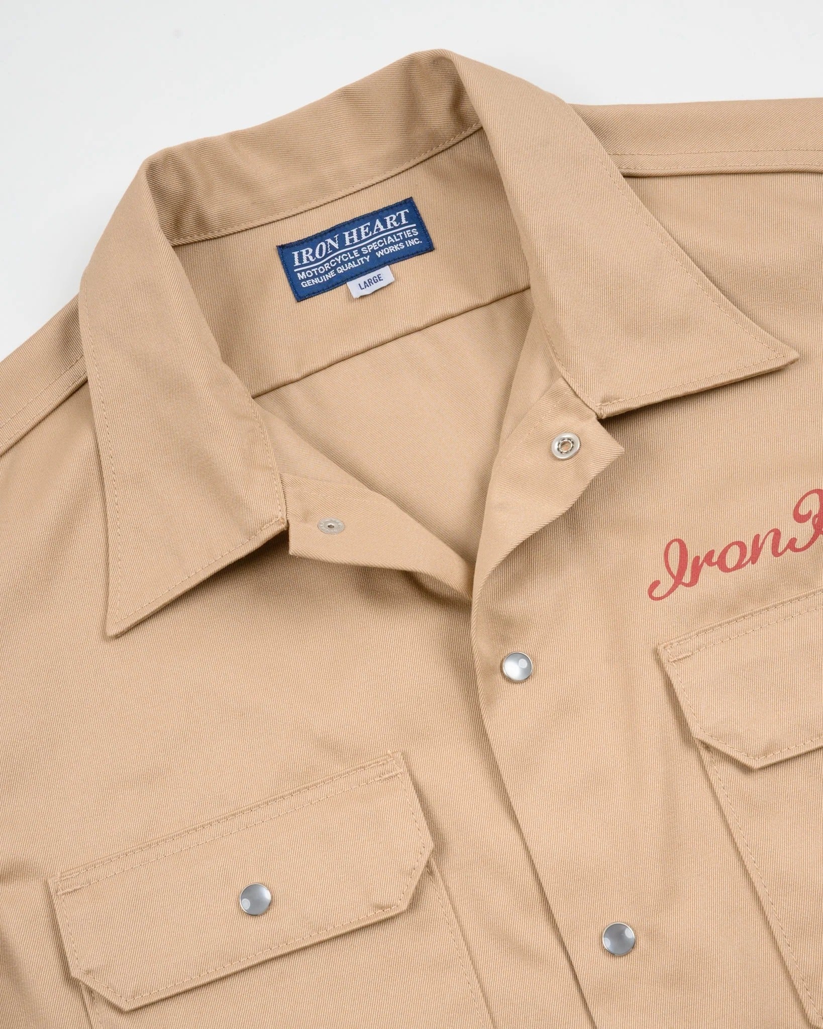 IHSH-446-KHA 9.6OZ T/C SHORT SLEEVED MECHANIC SHIRT - KHAKI