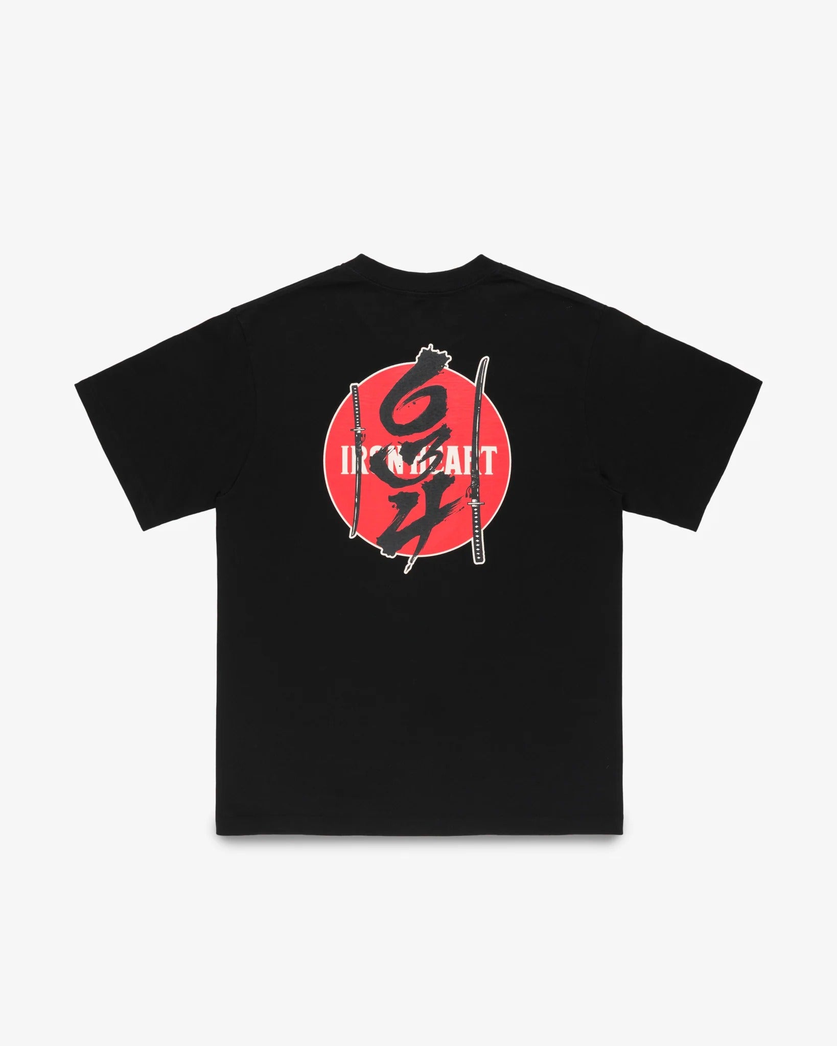IHT-634-BLK 7.5OZ PRINTED LOOPWHEEL CREW NECK T-SHIRT - BLACK