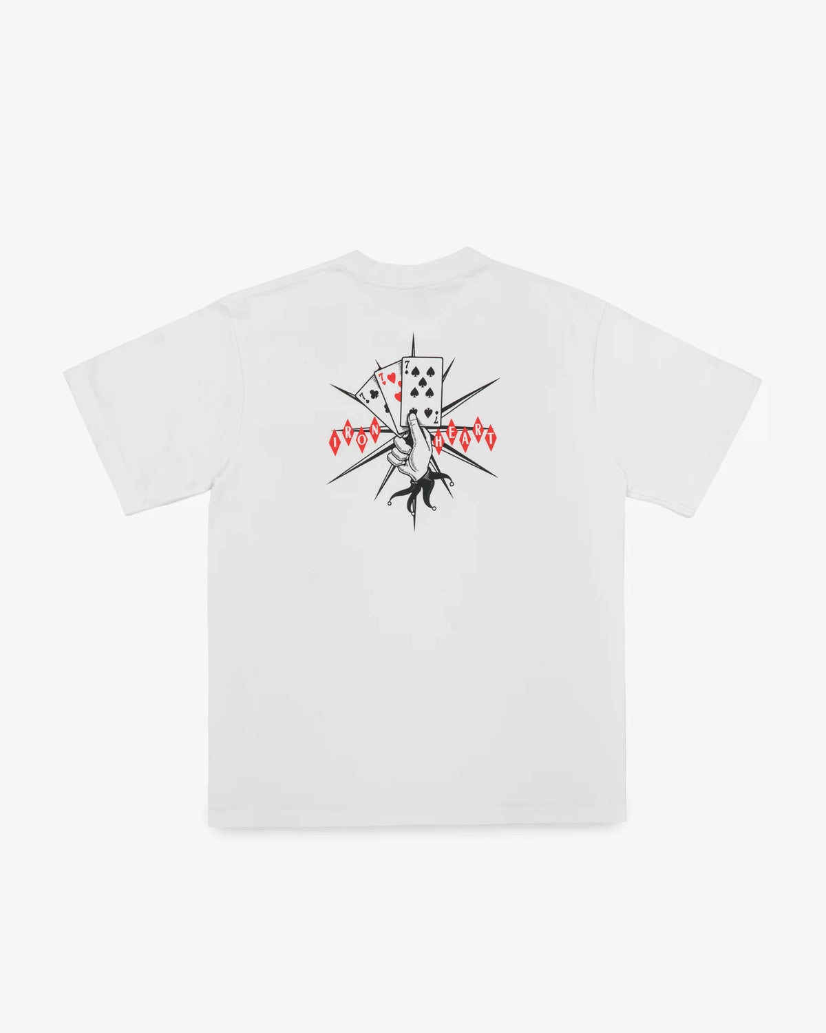 IHT-777-WHT 7.5oz Printed Loopwheel Crew Neck T-Shirt - WHITE