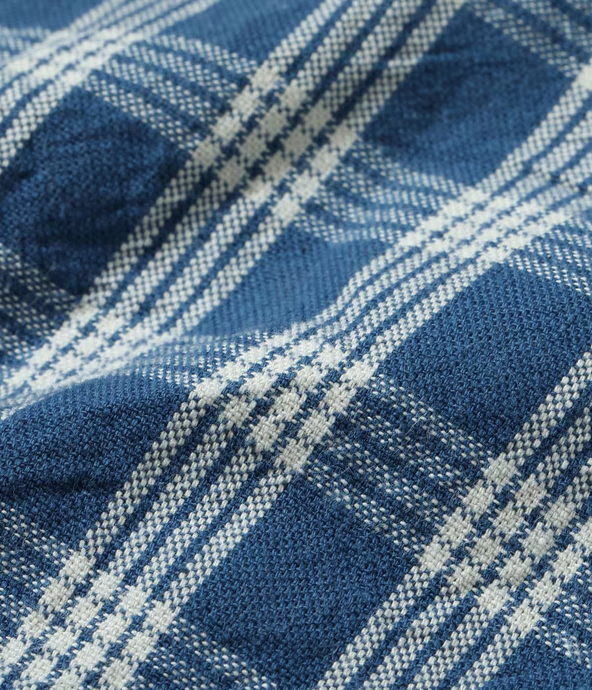 US15901 UNION SUPPLY PALAKA CHECK SHIRT BLOUSE - INDIGO
