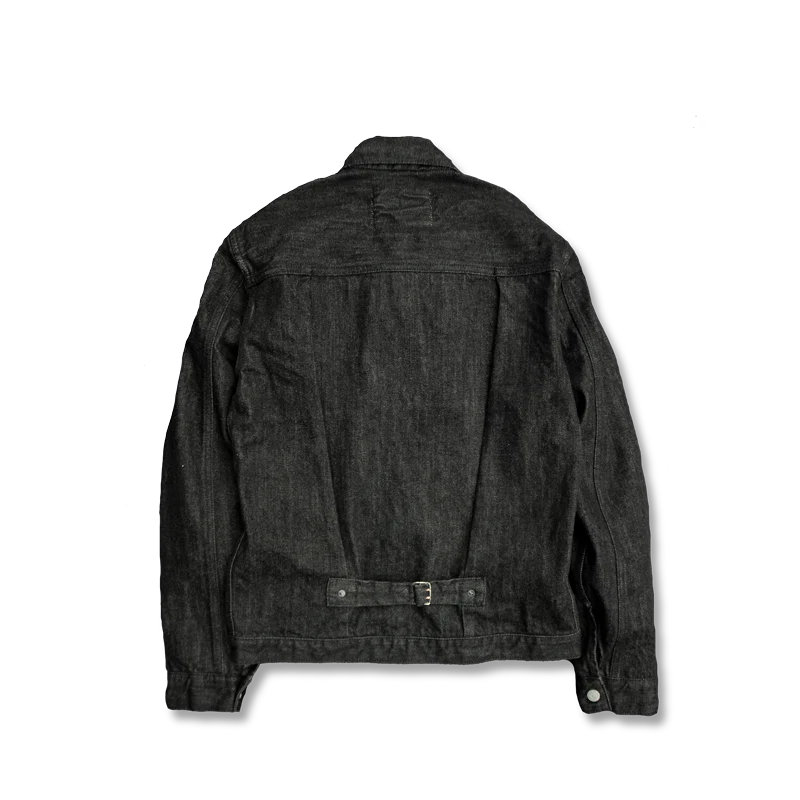 2107BK Type 1 Black Denim Jacket - BLACK