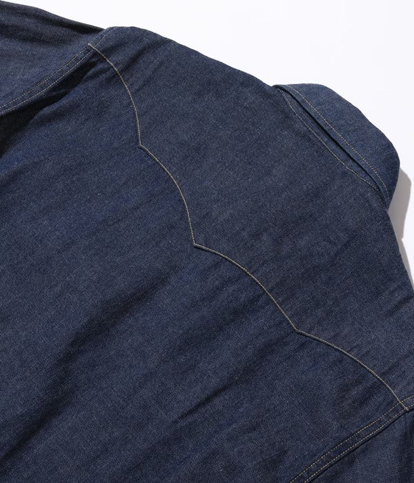 SC28190 BLUE DENIM WESTERN SHIRT - INDIGO