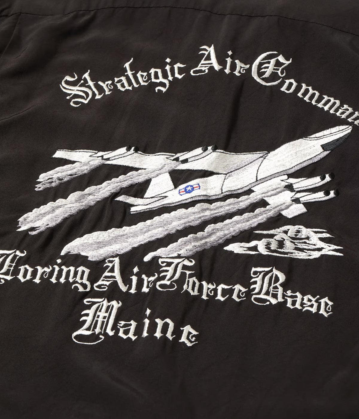 BR39735 BOWLING SHIRT STRATEGIC AIR COMMAND - BLACK