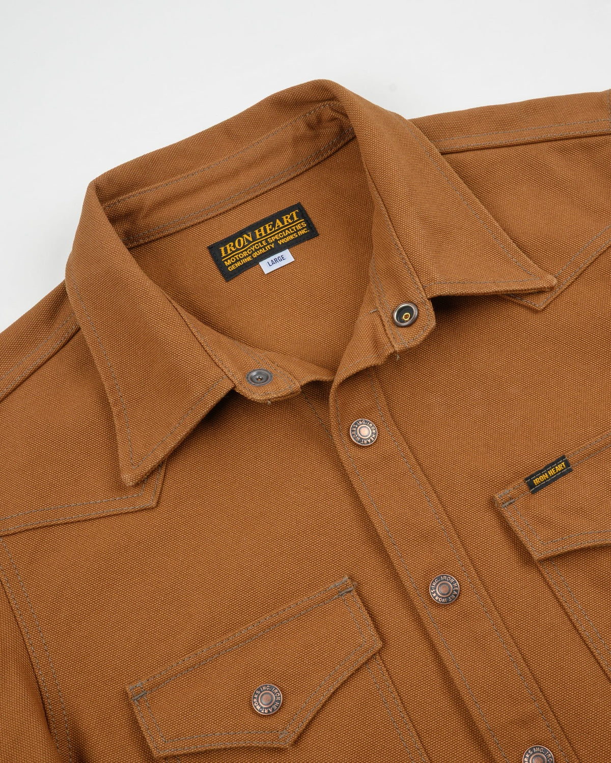 IHSH-422-BRN 17oz Cotton Duck CPO Shirt - BROWN