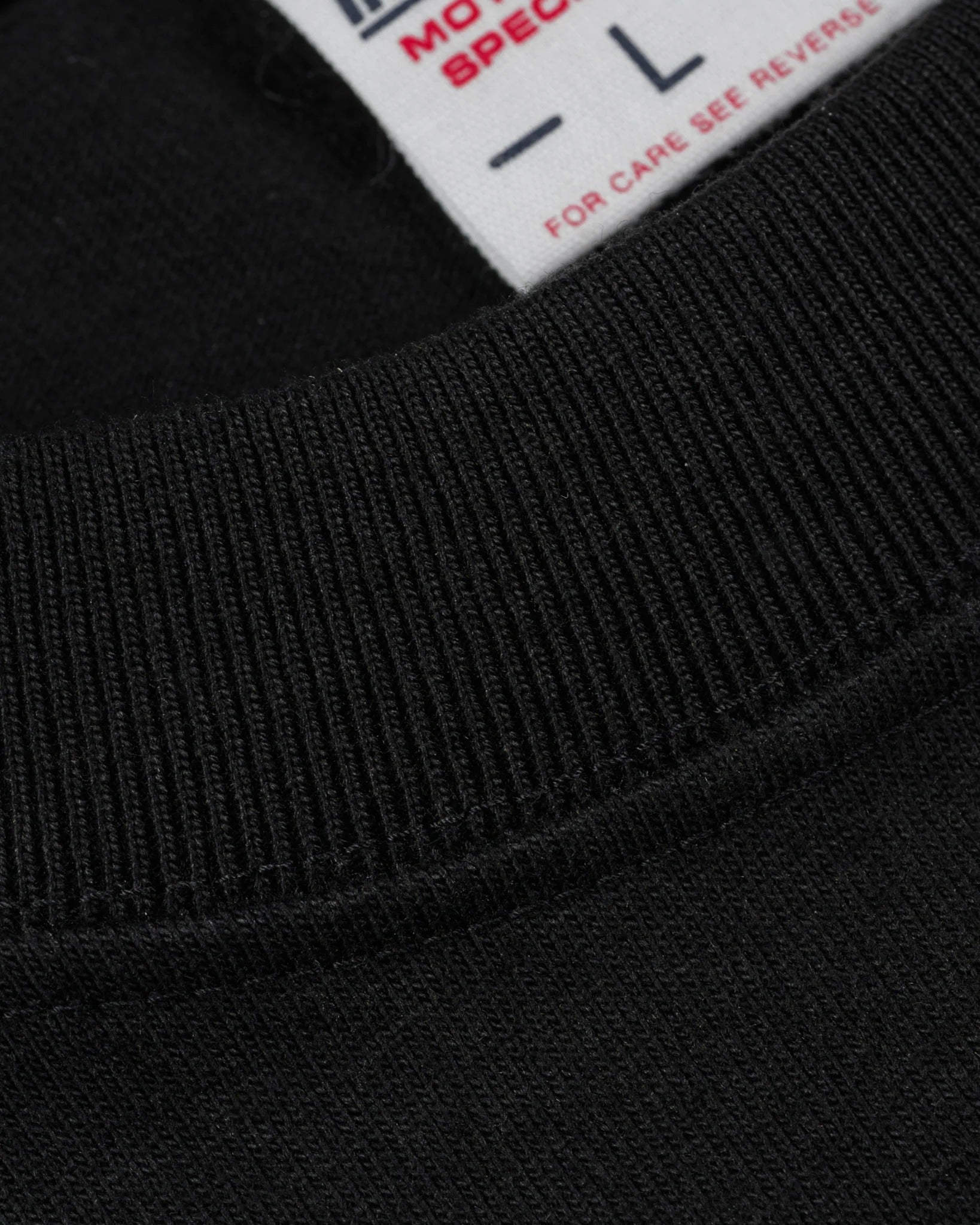 IHT-555-BLK 7.5OZ PRINTED LOOPWHEEL CREW NECK T-SHIRT - BLACK