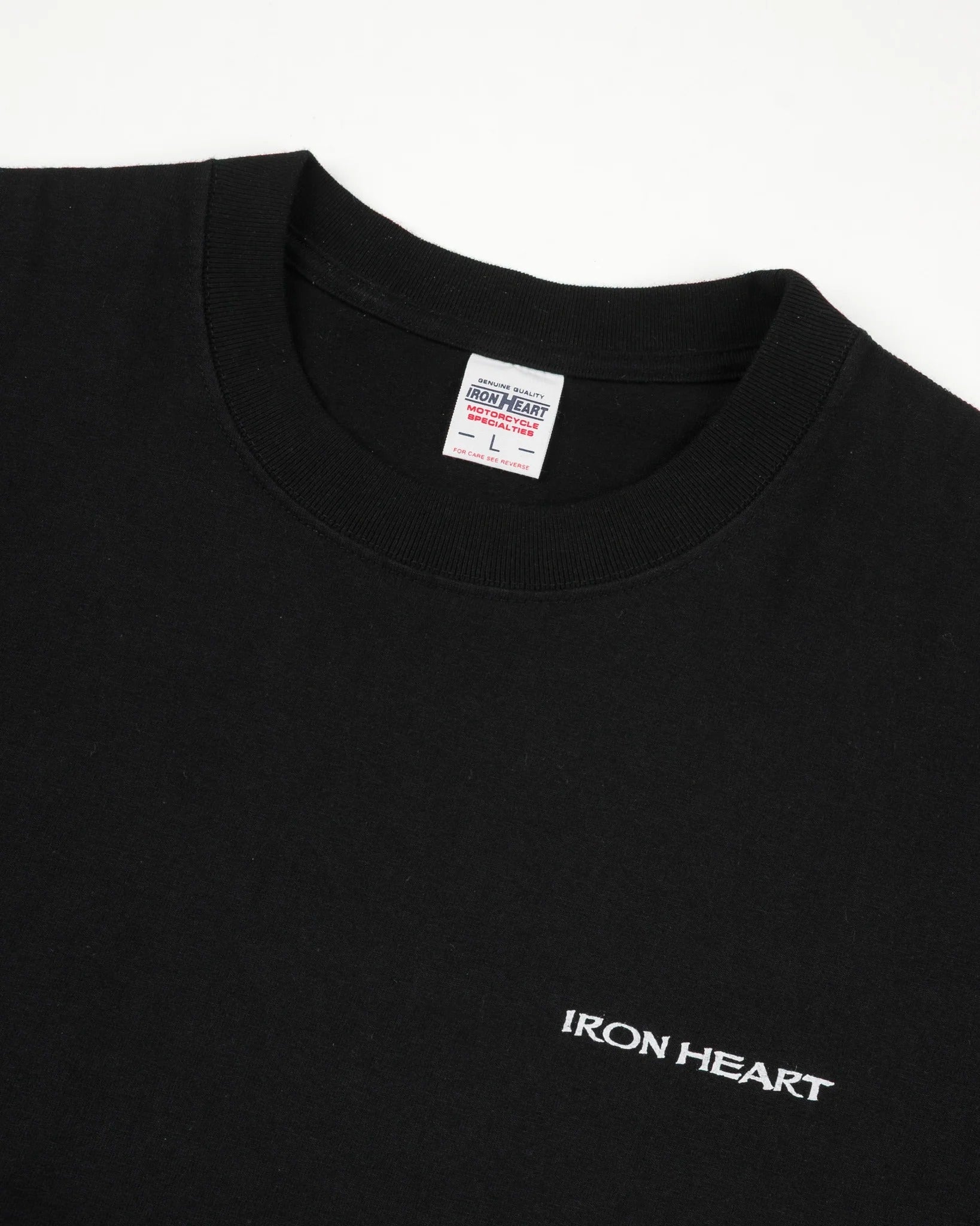IHT-666-BLK 7.5OZ PRINTED LOOPWHEEL CREW NECK T-SHIRT - BLACK