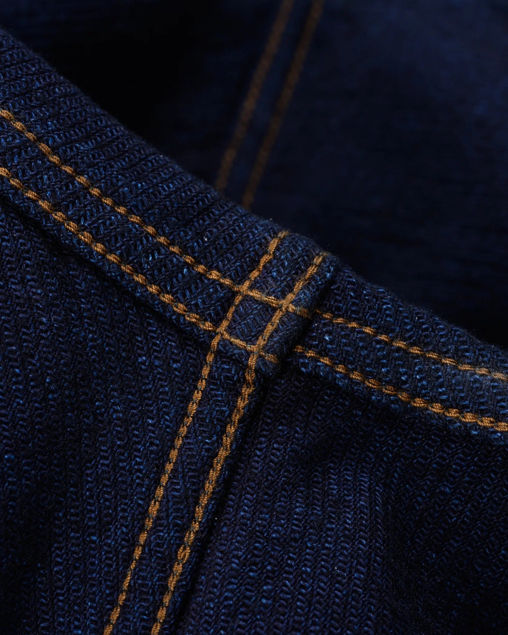 IHSH-208-IND 14OZ KERSEY WESTERN SHIRT - INDIGO
