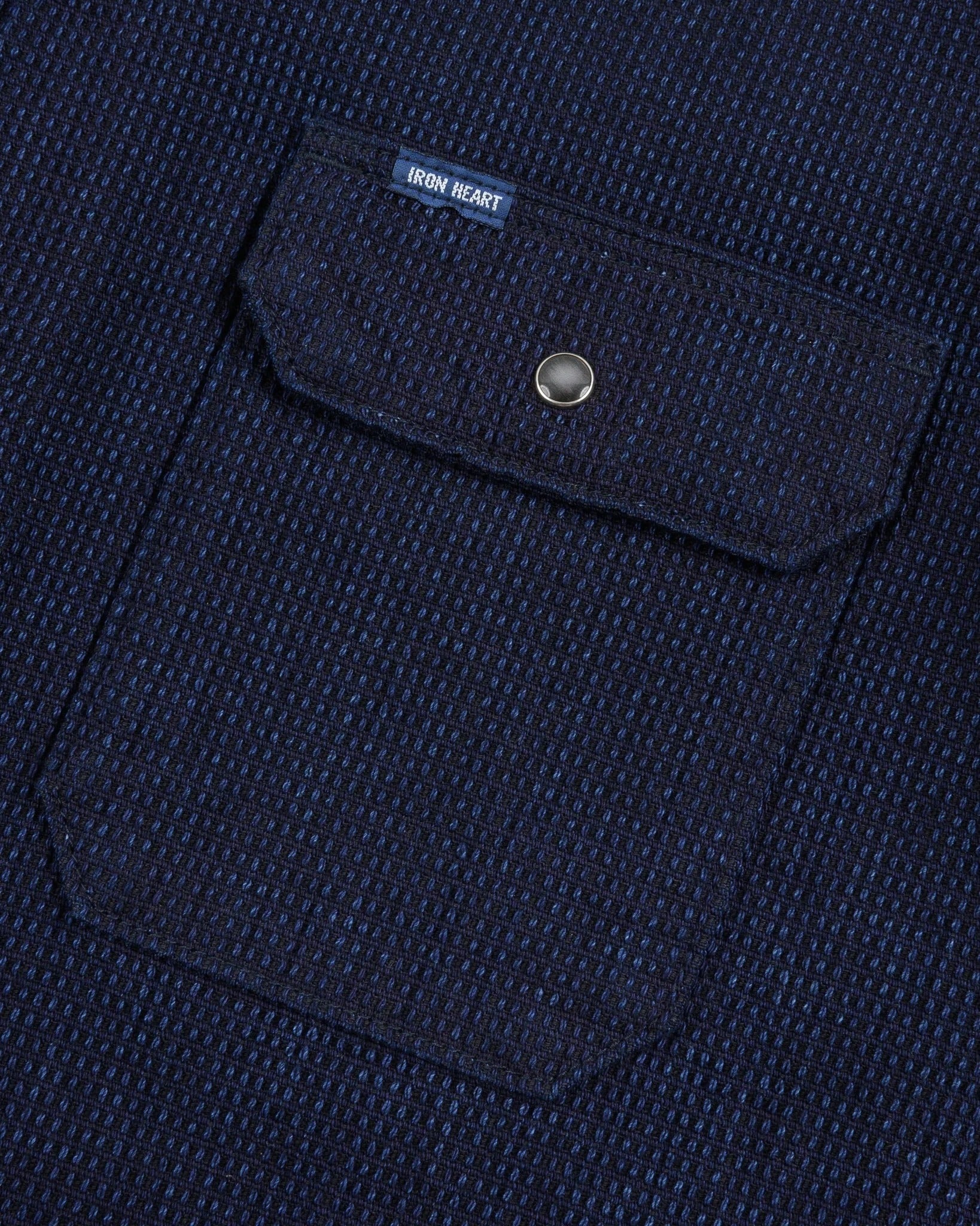 IHSH-445-IND 10OZ DOBBY CLOTH SHORT SLEEVE MECHANIC SHIRT - INDIGO