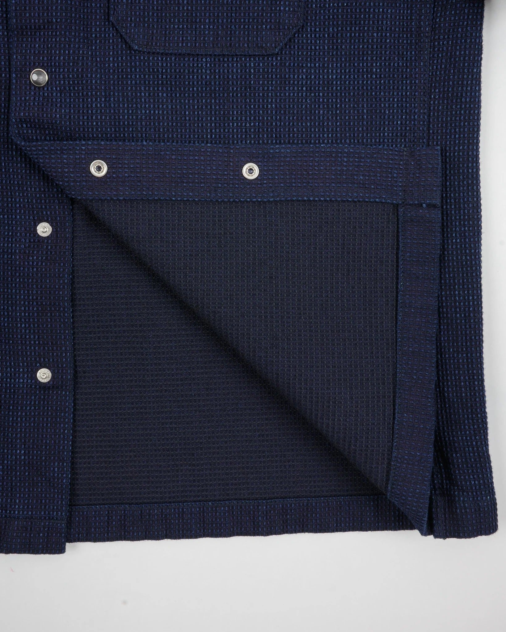 IHSH-445-IND 10OZ DOBBY CLOTH SHORT SLEEVE MECHANIC SHIRT - INDIGO