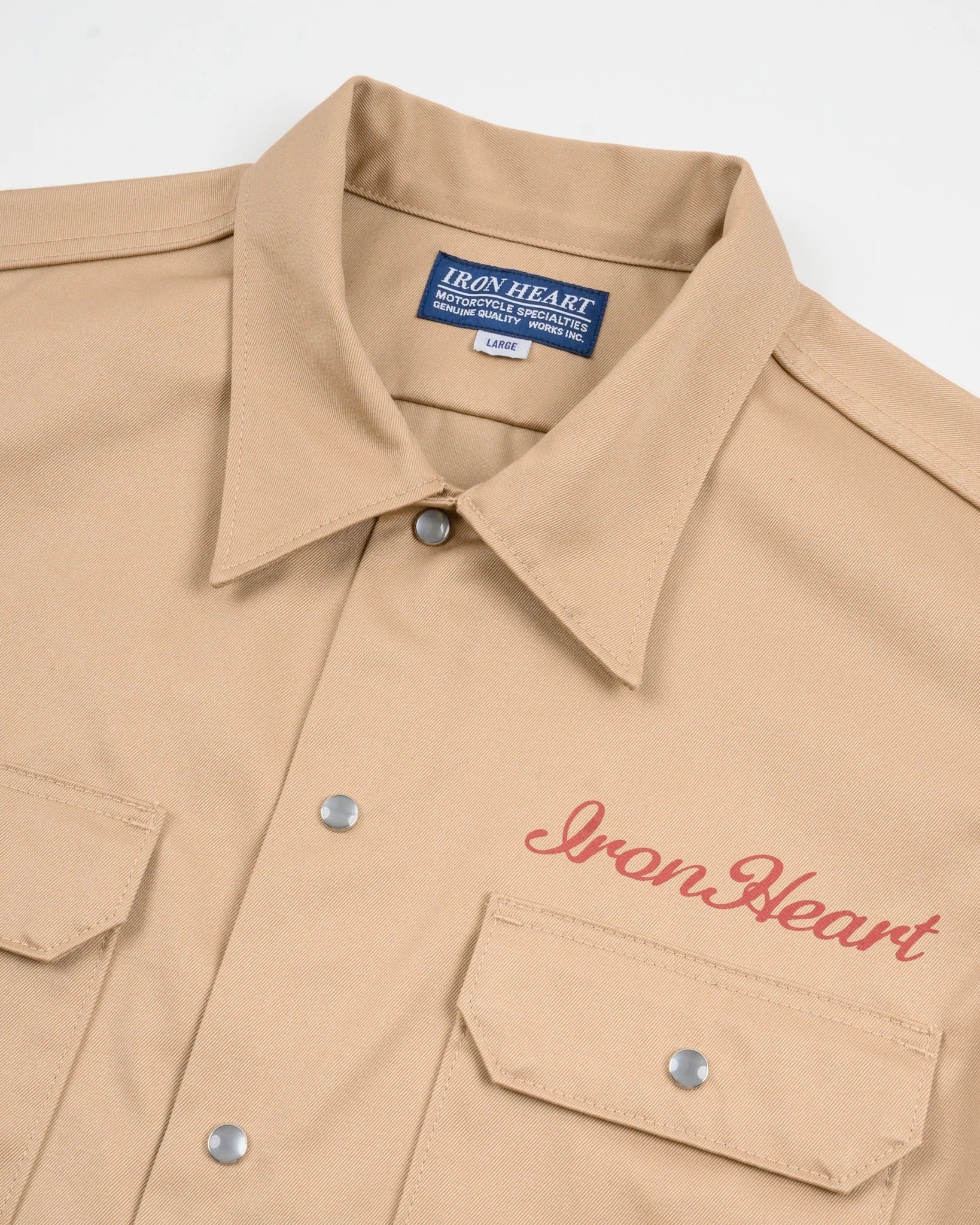 IHSH-446-KHA 9.6OZ T/C SHORT SLEEVED MECHANIC SHIRT - KHAKI