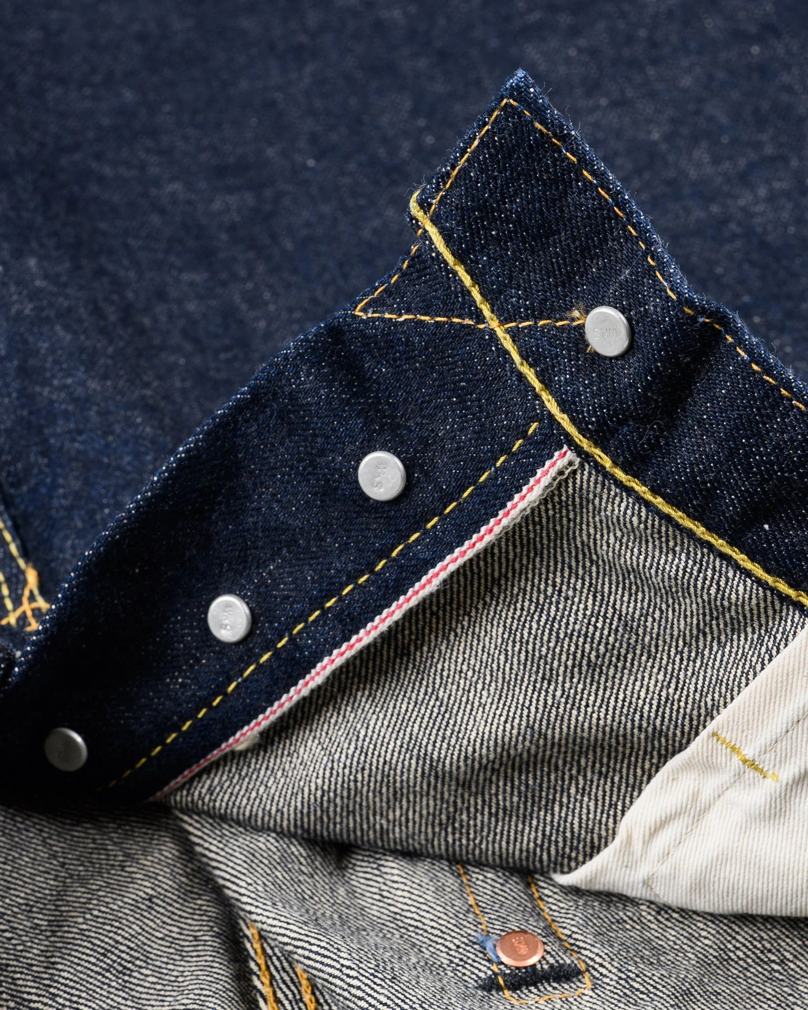 IH-634S-18 18oz Vintage Selvedge Straight Cut - INDIGO