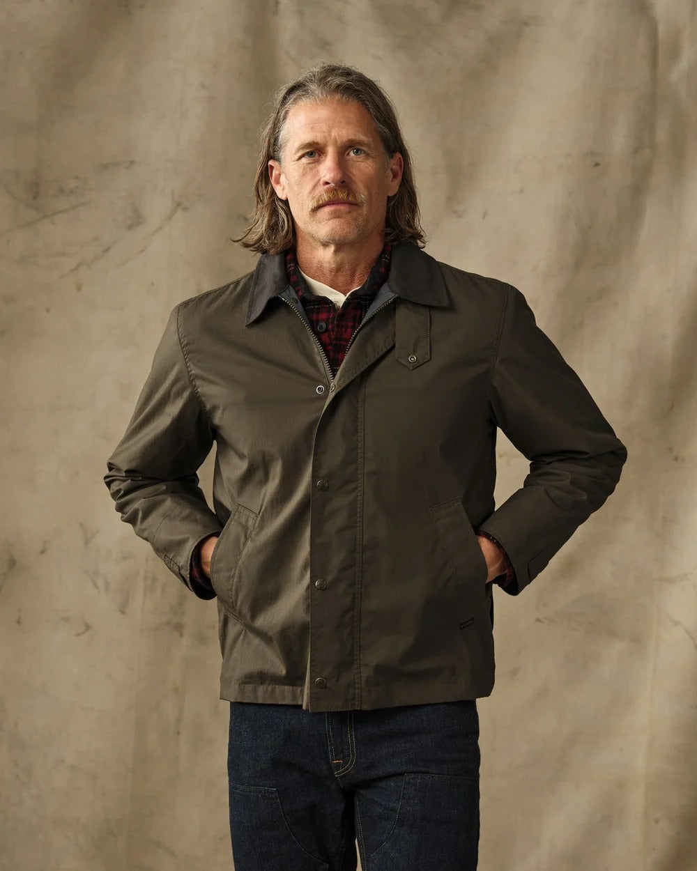 Dry Wax Short Field Jacket - BURNT OLIVE