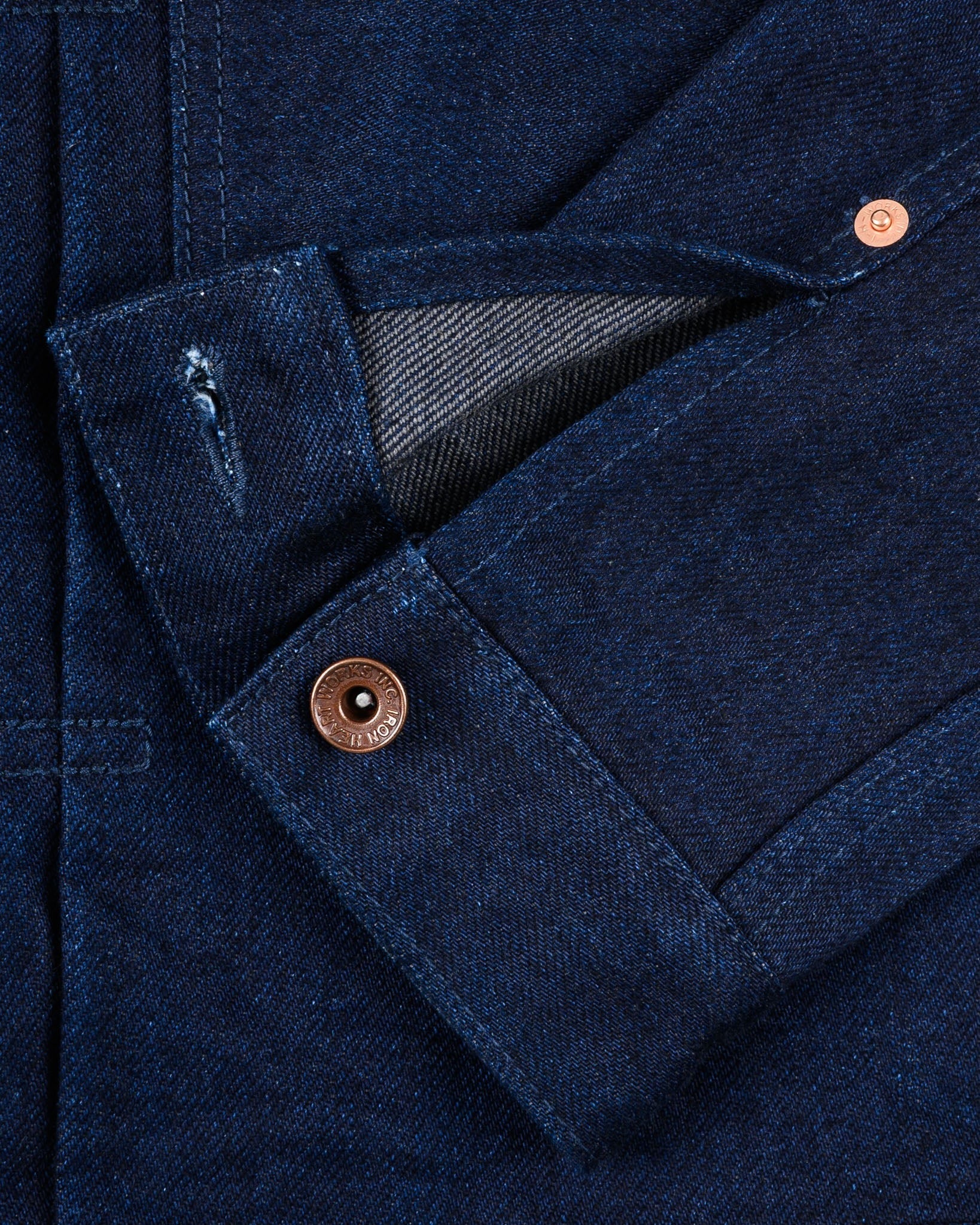 IHJ-140-IG 19oz Selvedge Denim Type I Jacket - INDIGO/GREY