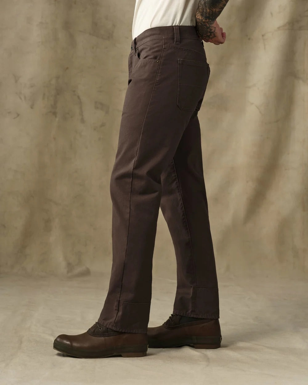 Dry Tin Cloth 5-Pocket Pants - SEAL BROWN