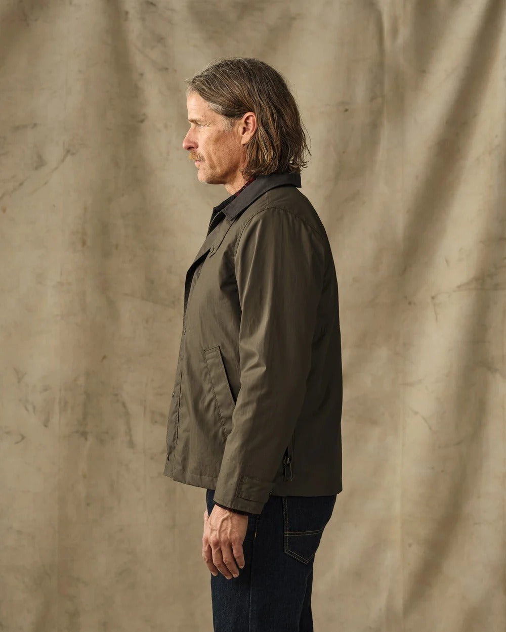 Dry Wax Short Field Jacket - BURNT OLIVE