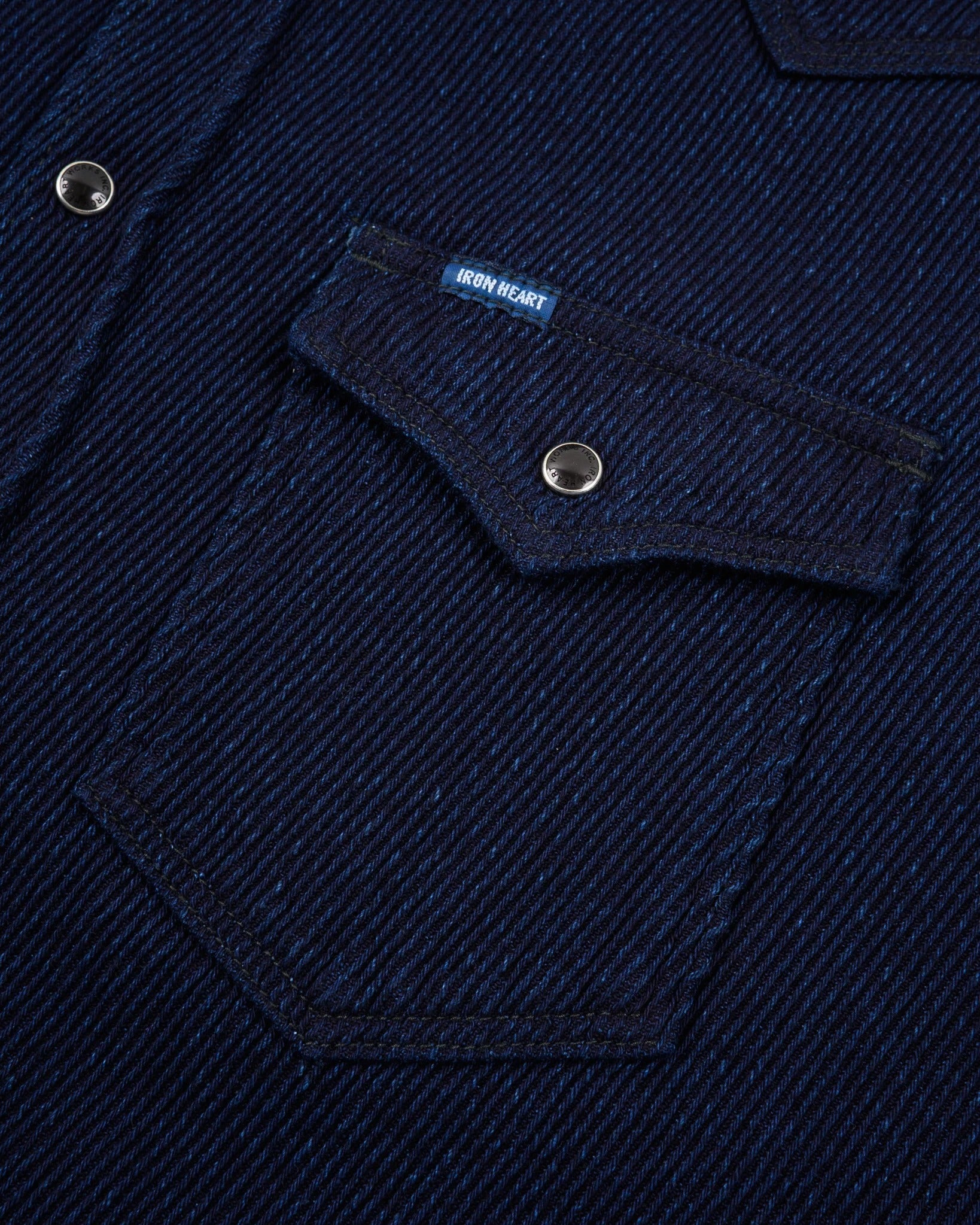 IHSH-208-IND 14OZ KERSEY WESTERN SHIRT - INDIGO