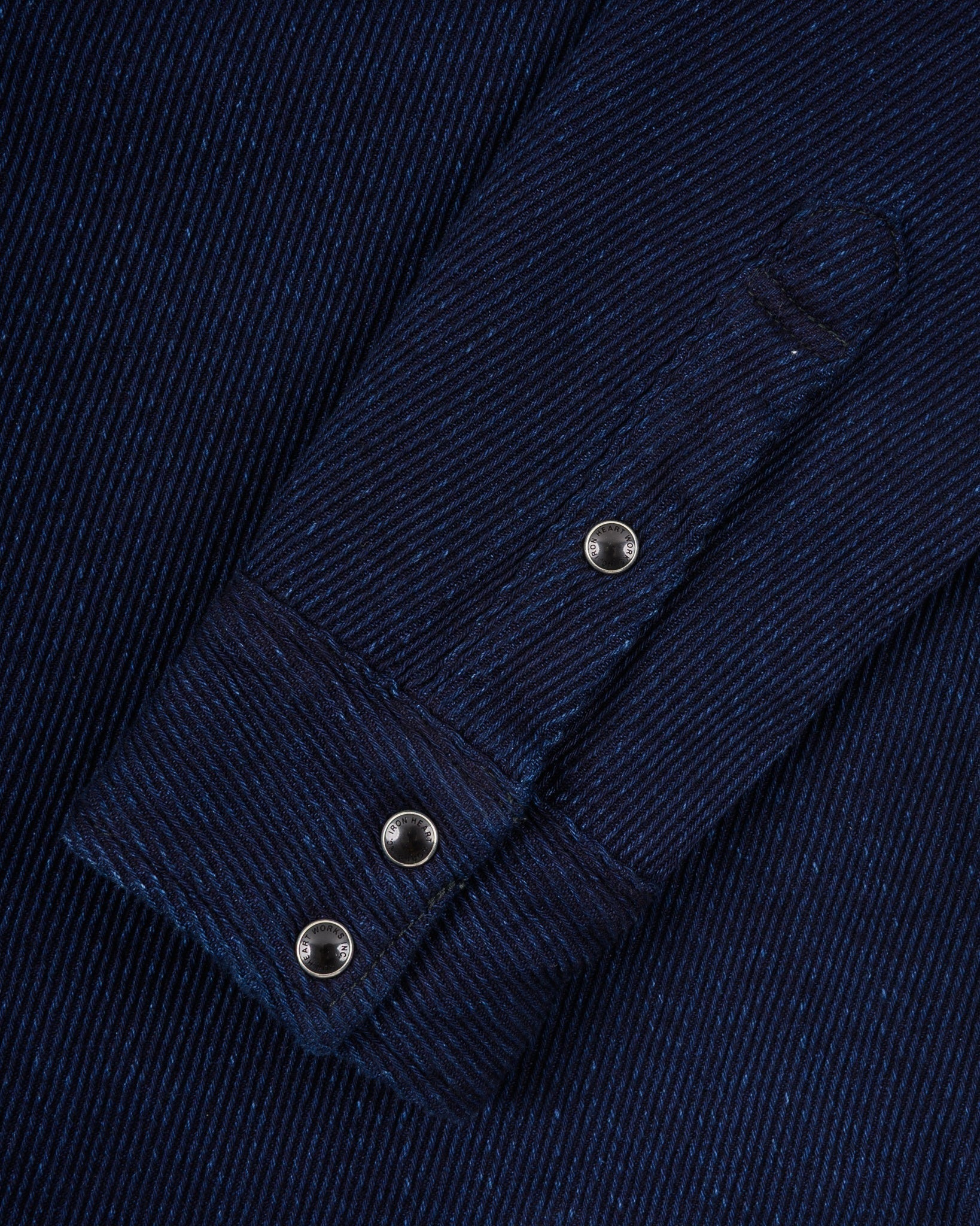 IHSH-208-IND 14OZ KERSEY WESTERN SHIRT - INDIGO